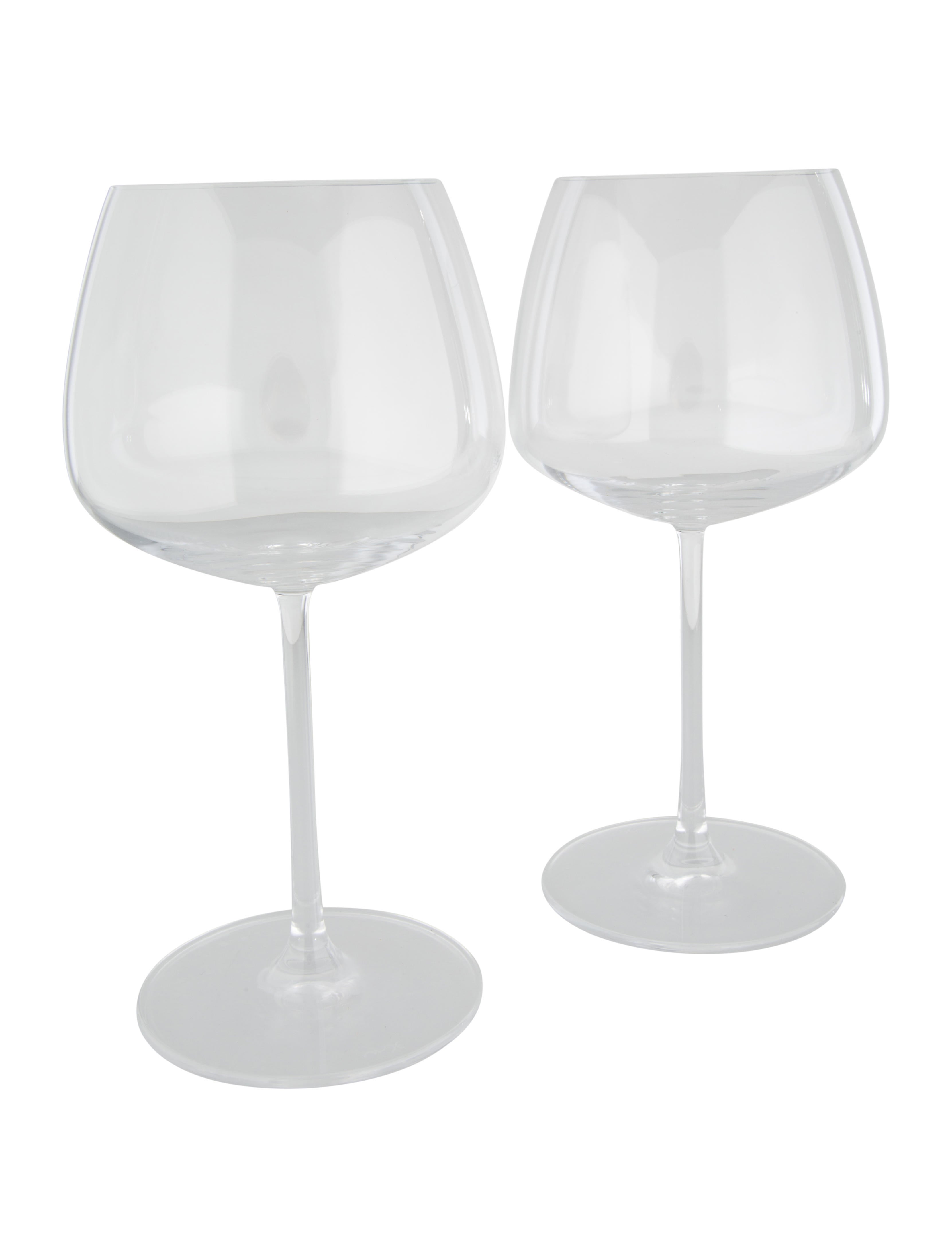 Nude Glass Pair of Mirage Red Wine Glasses