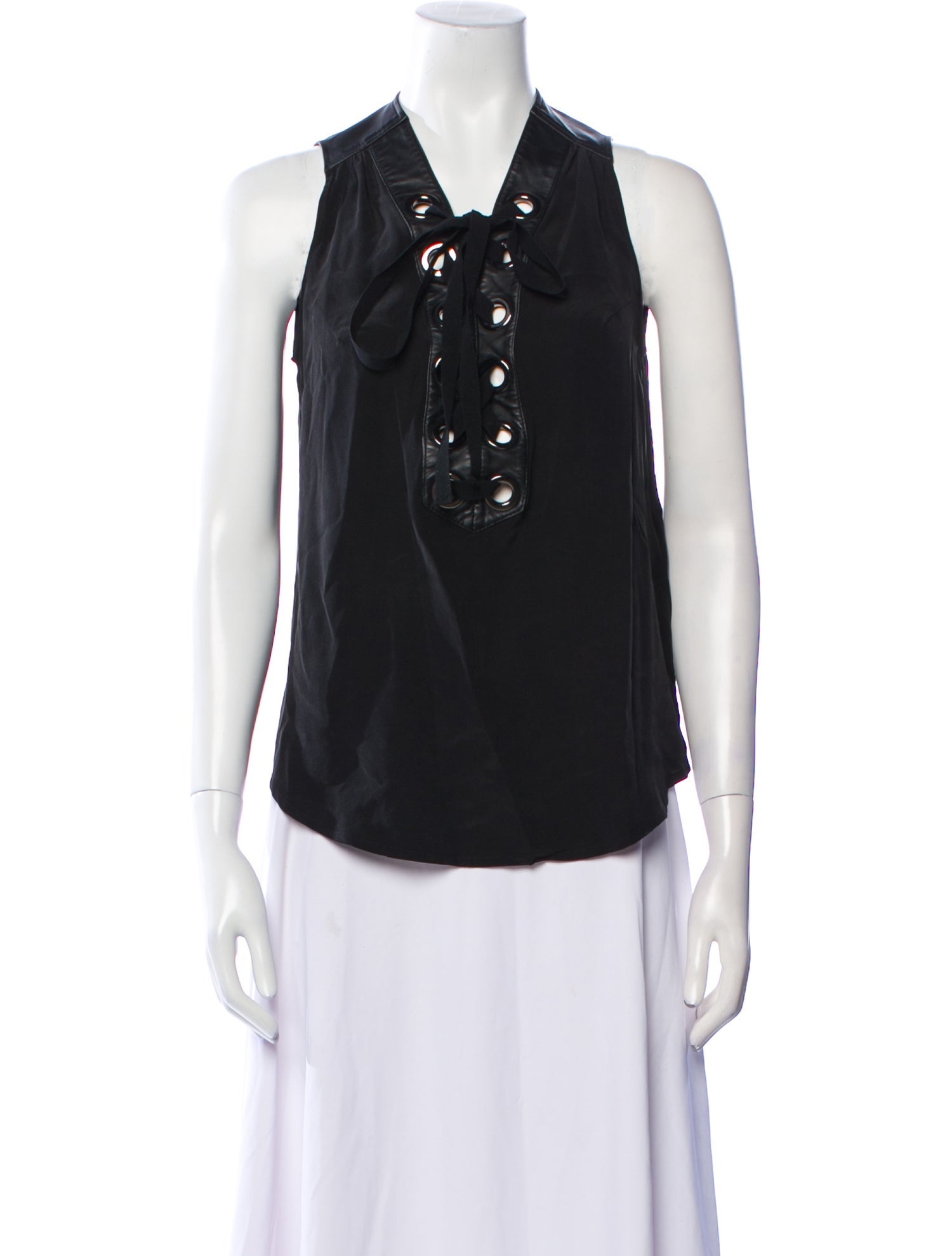 Natacha & Vanessa Silk V-Neck Blouse