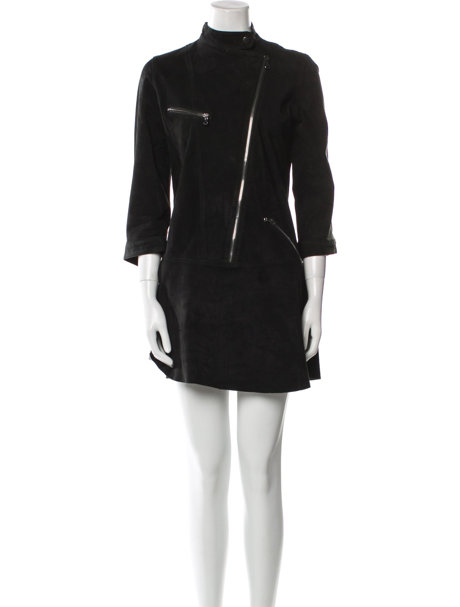 Natacha & Vanessa Lamb Leather Mini Dress