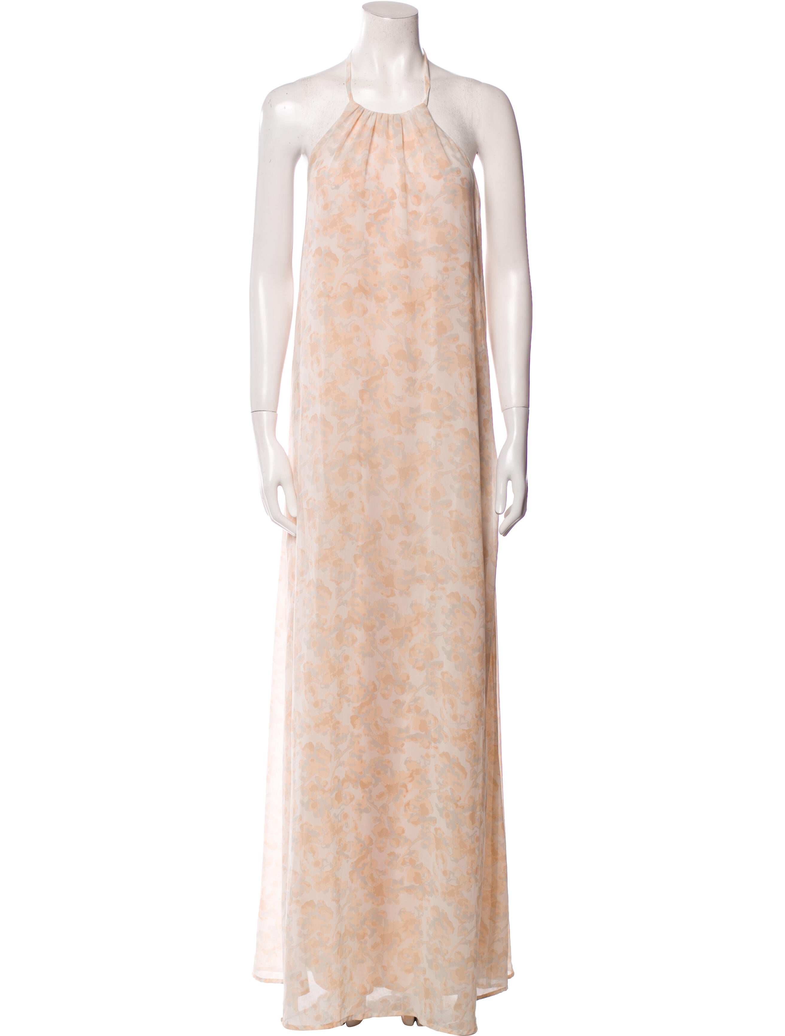 Nouvelle Amsale Floral Print Long Dress