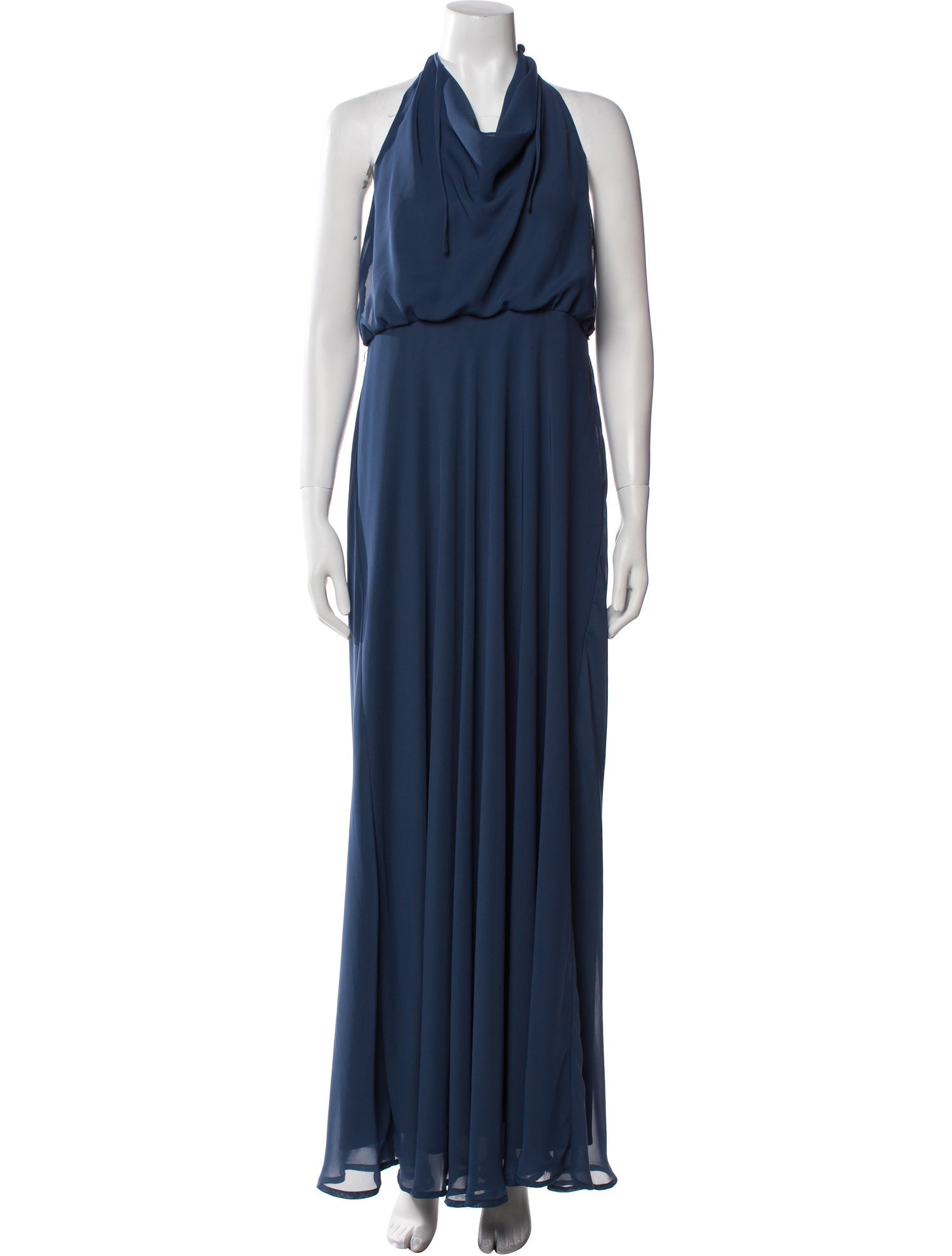 Nouvelle Amsale Cowl Neck Long Dress