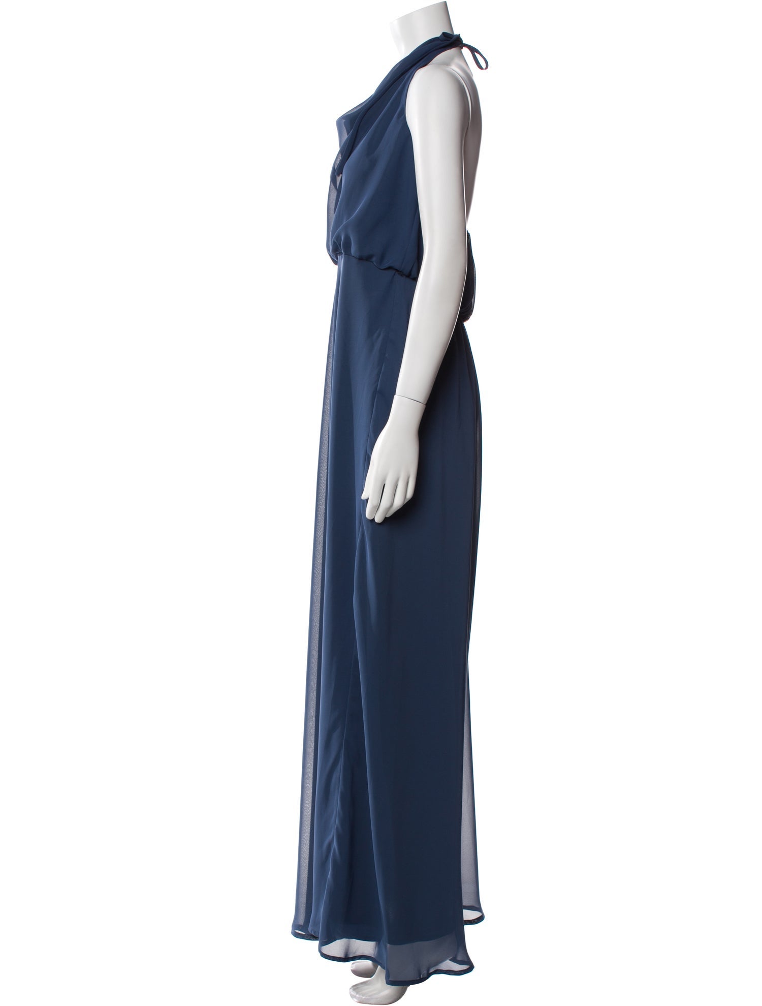 Nouvelle Amsale Cowl Neck Long Dress