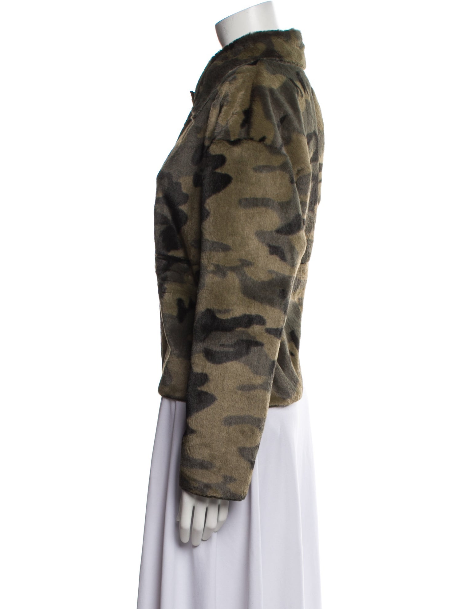 NVLT Camouflage Print Faux Fur Jacket w/ Tags