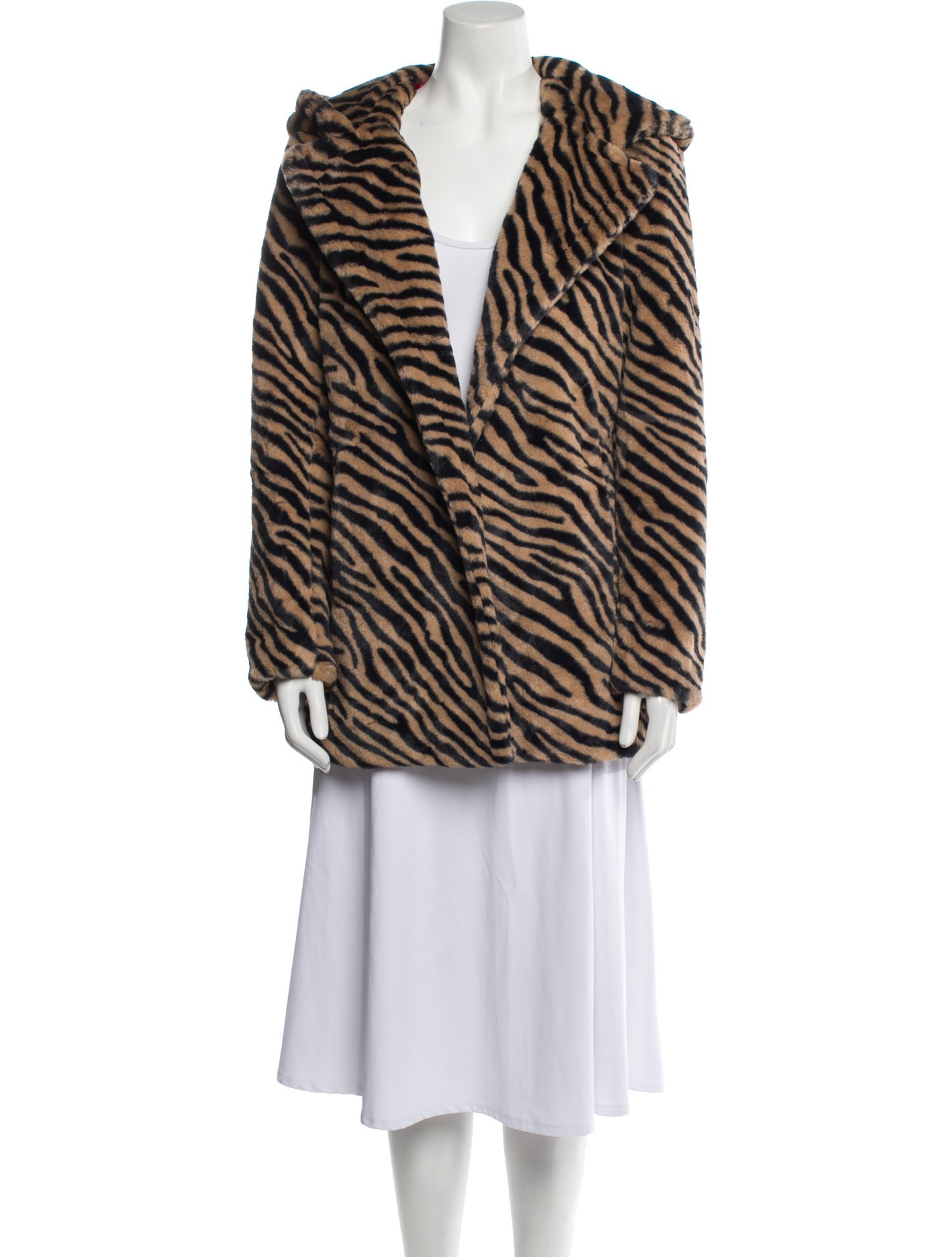 NVLT Animal Print Faux Fur Jacket