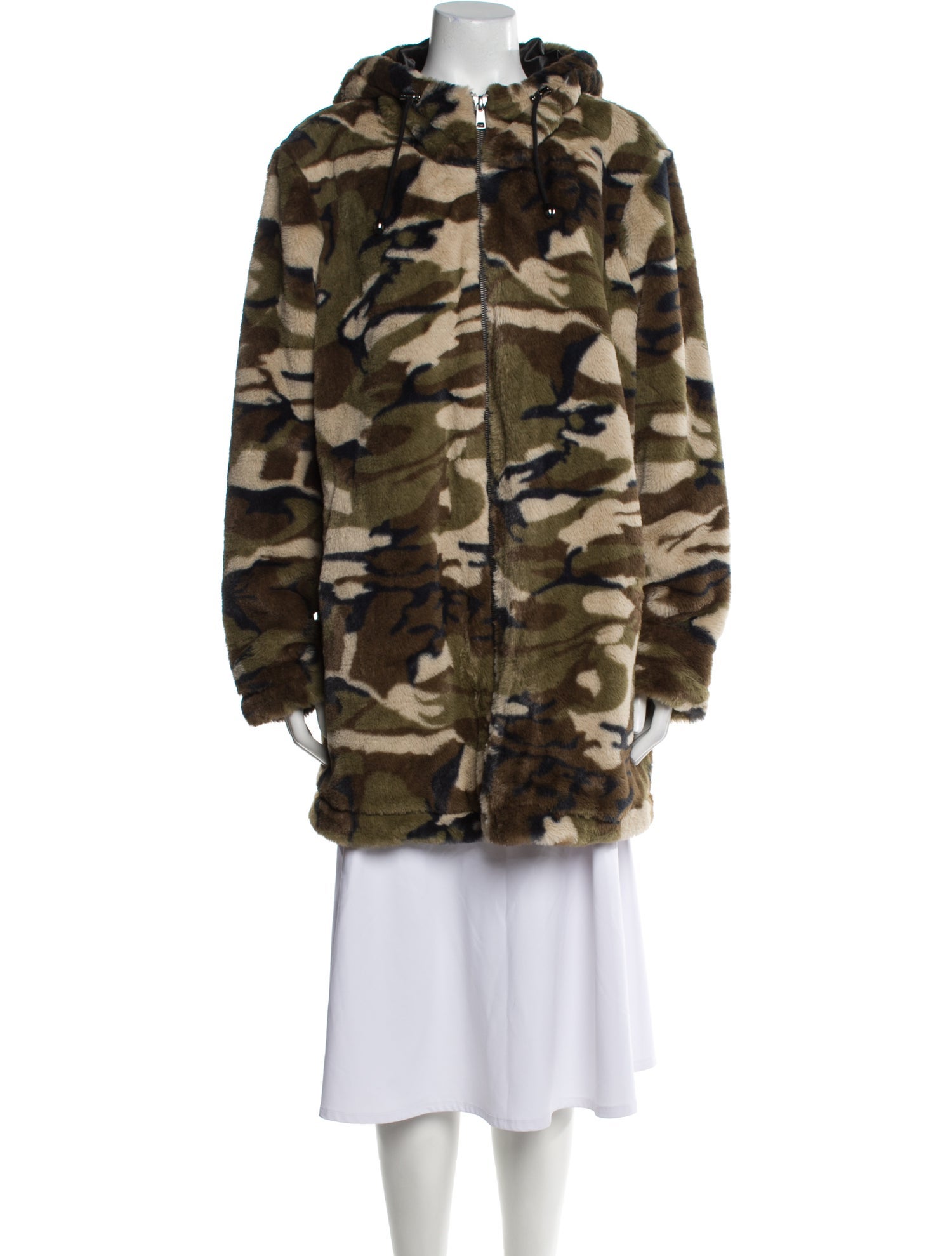 NVLT Printed Faux Fur Jacket