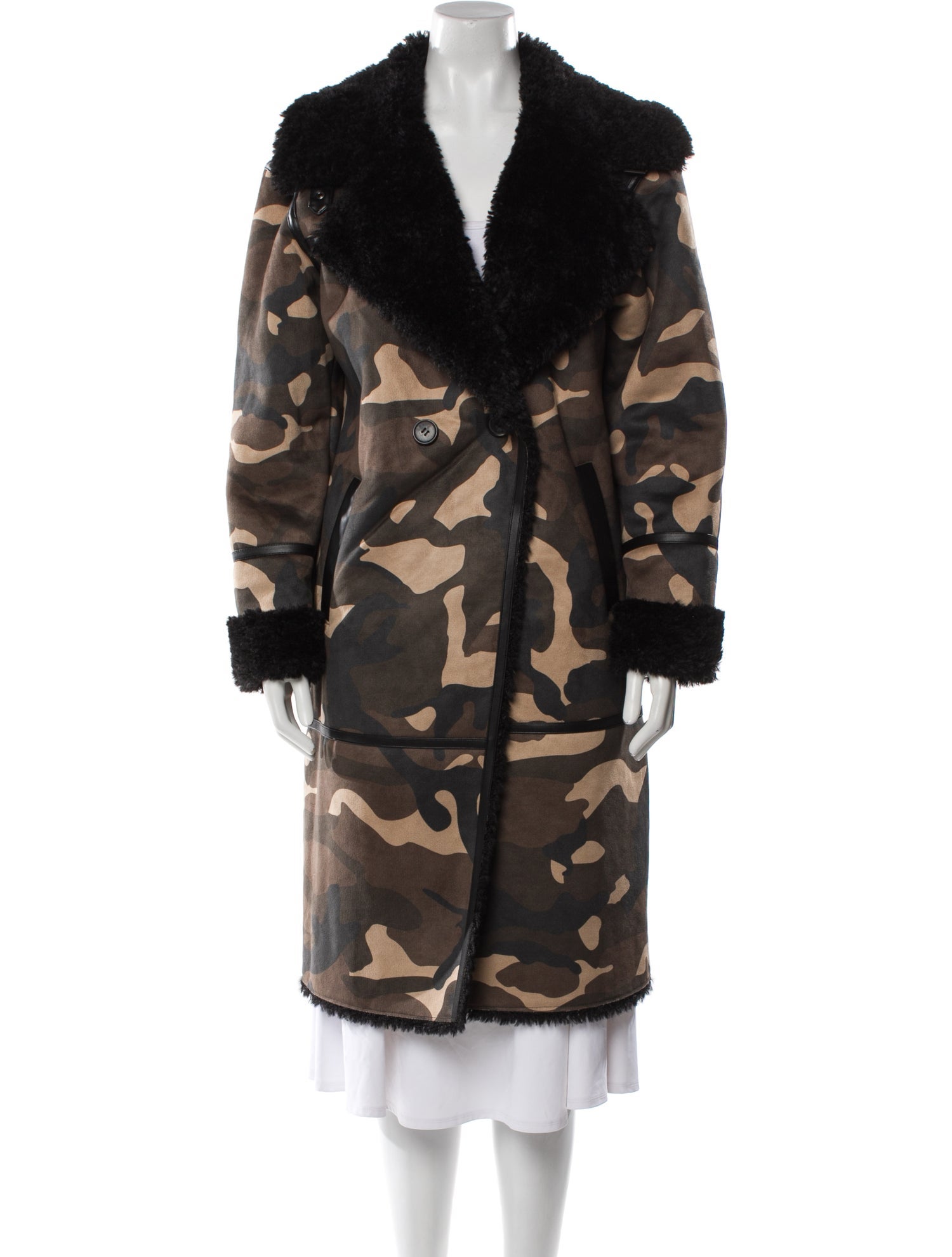 NVLT Printed Faux Fur Coat
