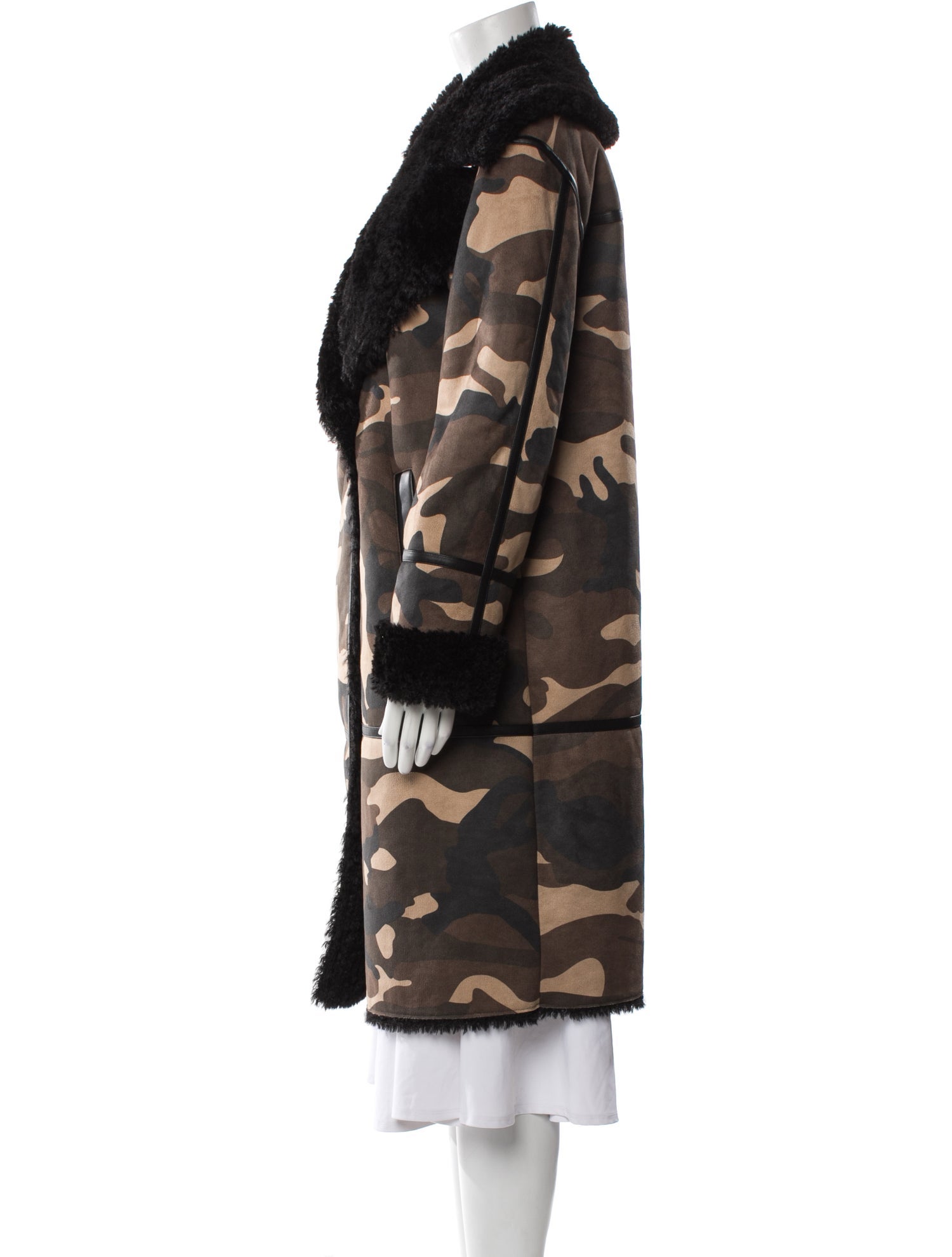 NVLT Printed Faux Fur Coat