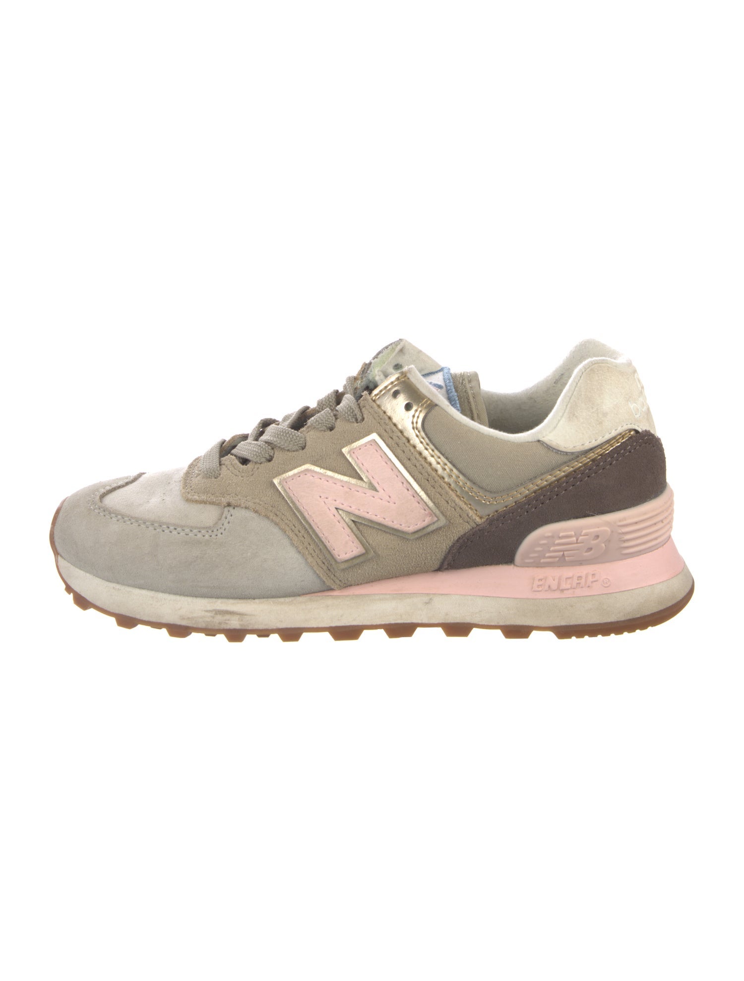 New Balance x Ganni Suede Printed Athletic Sneakers
