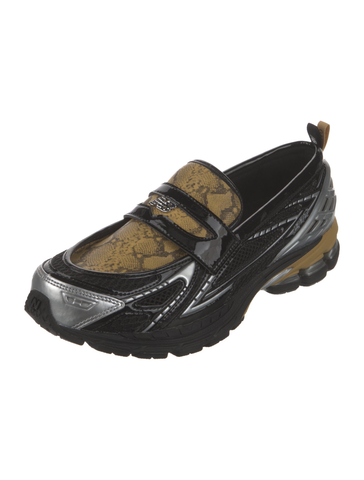 New Balance x Ganni Leather Printed Sneakers