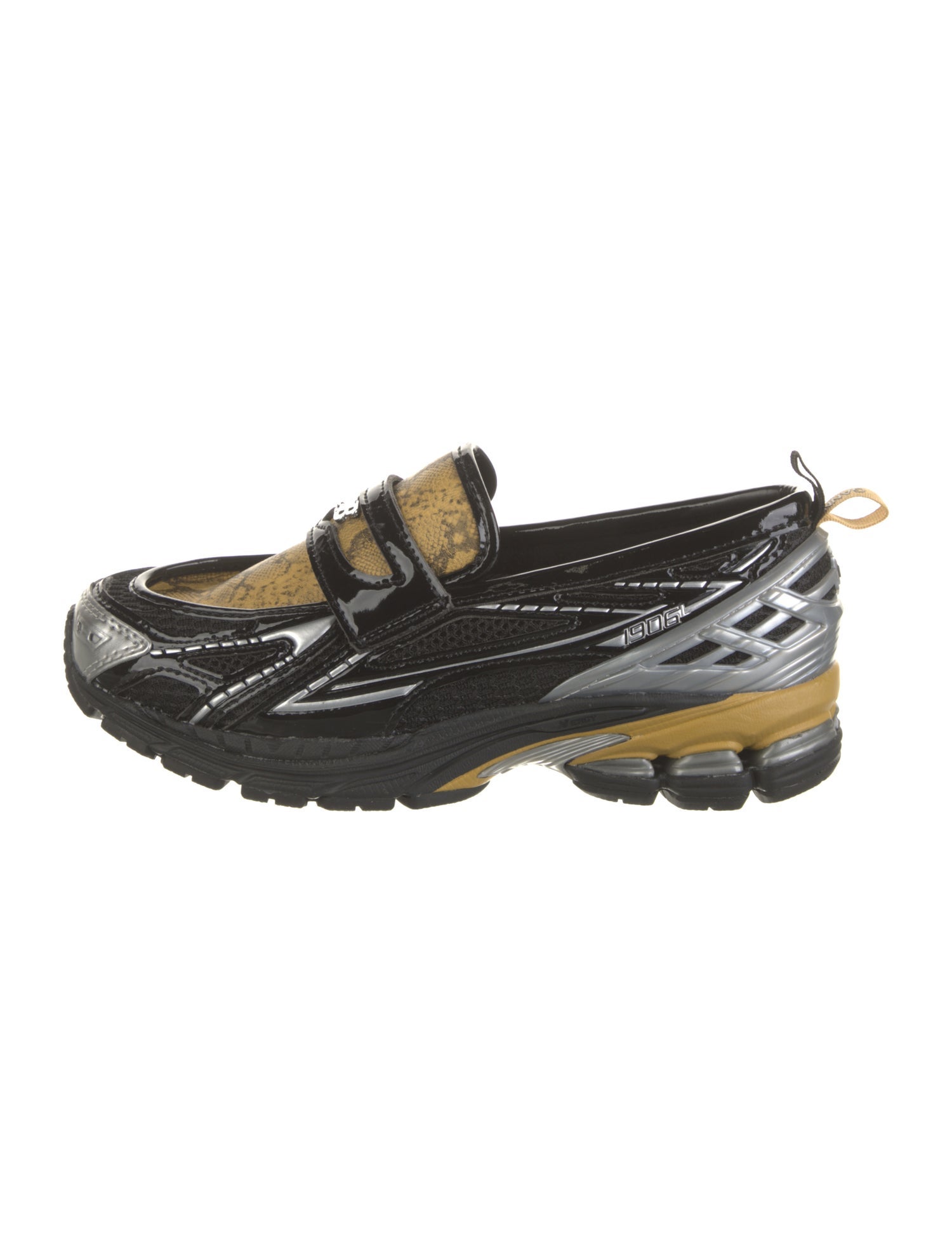 New Balance x Ganni Embossed Leather Colorblock Pattern Sneakers w/ Tags