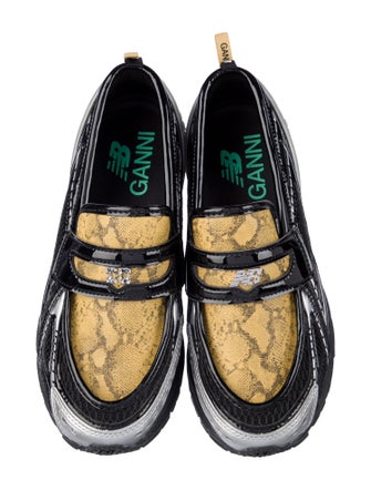 New Balance x Ganni Leather Colorblock Pattern Mules