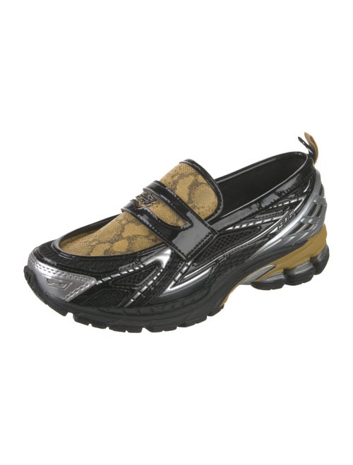 New Balance x Ganni Patent Leather Printed Athletic Sneakers