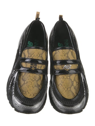 New Balance x Ganni Patent Leather Printed Athletic Sneakers