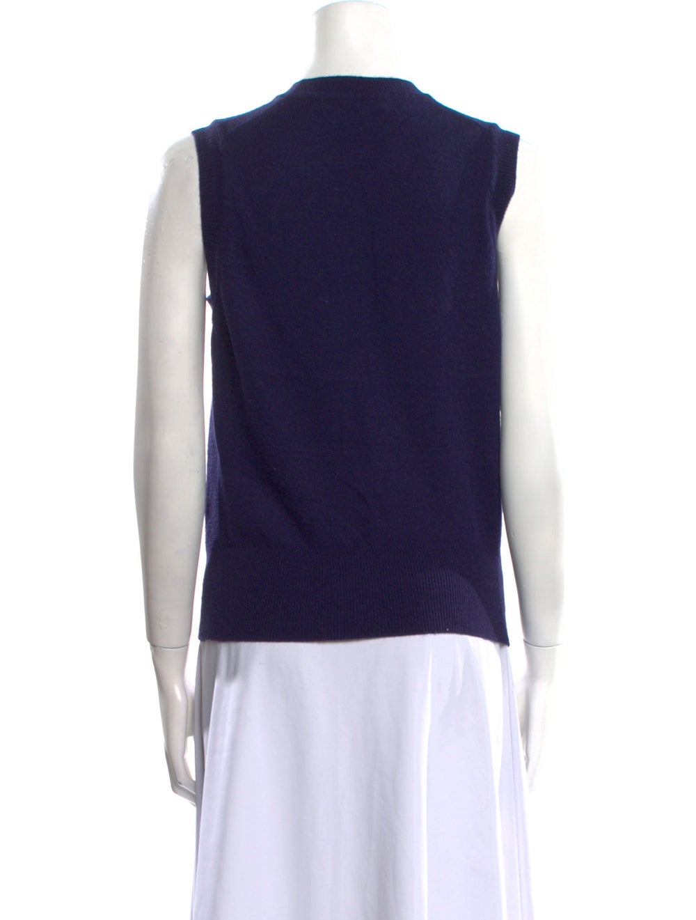 Nothing Written Wool Pullover Blue Sleeveless - image 3