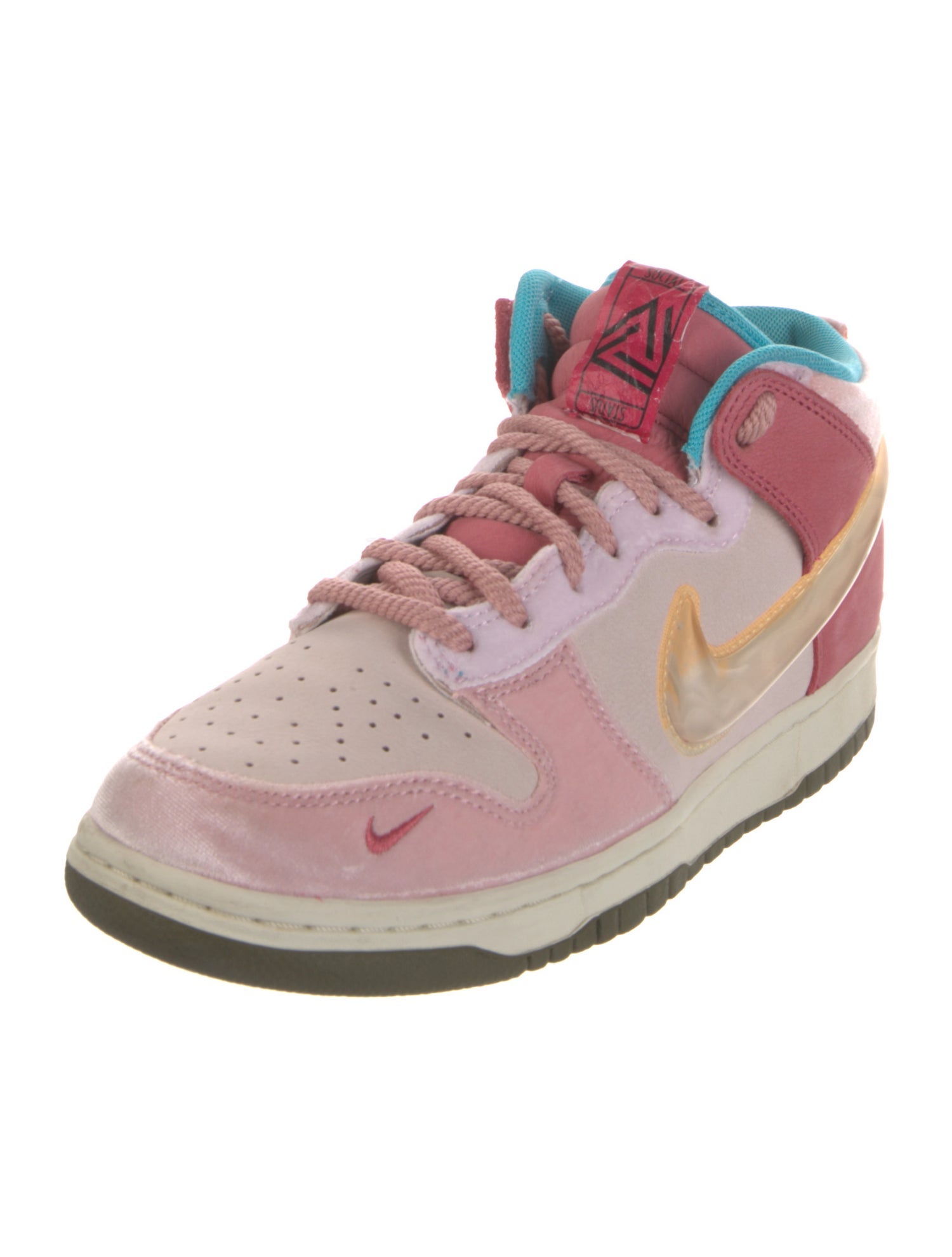 Nike x Social Status Leather Embroidered Accent Athletic Sneakers