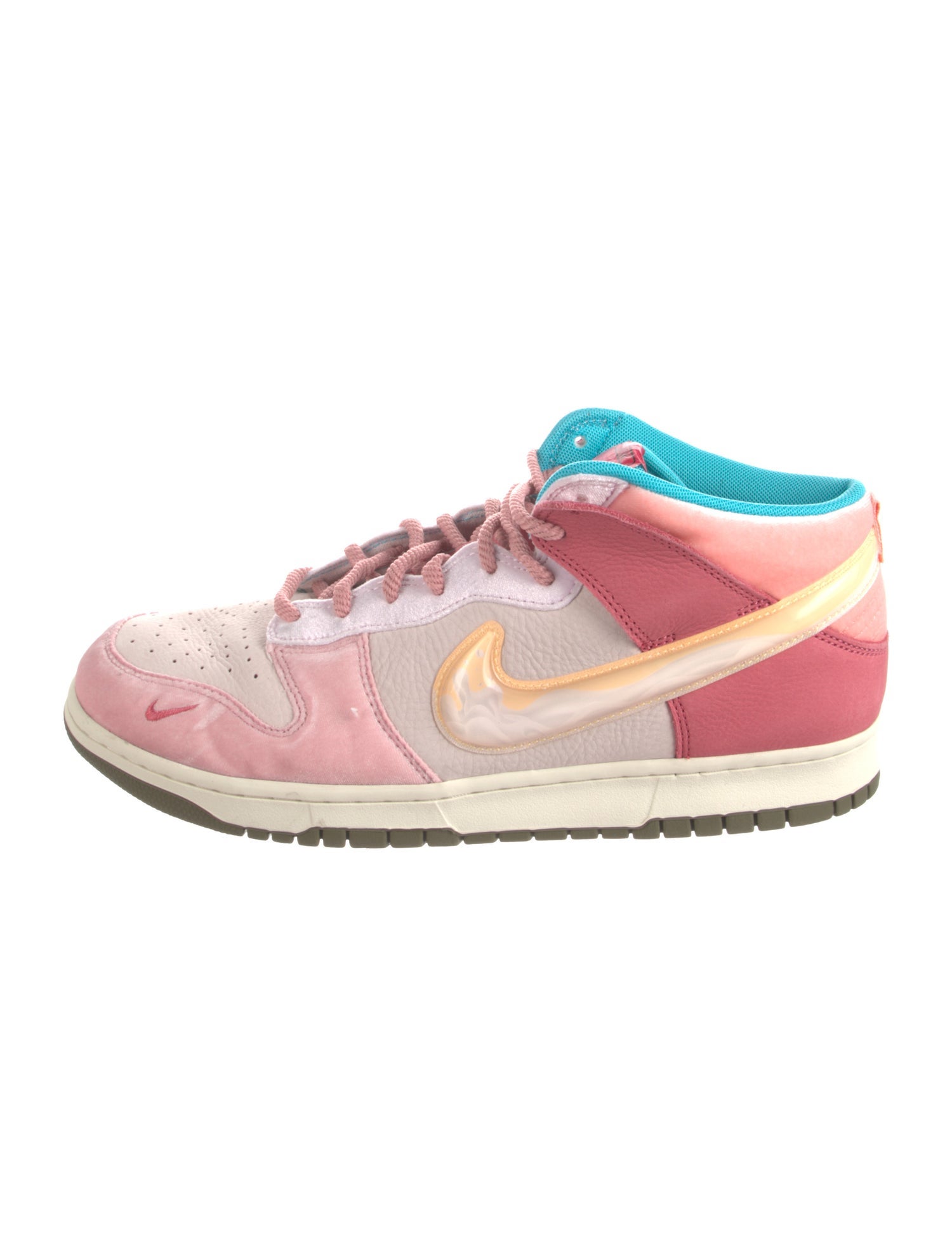 Nike x Social Status Suede Colorblock Pattern Sneakers