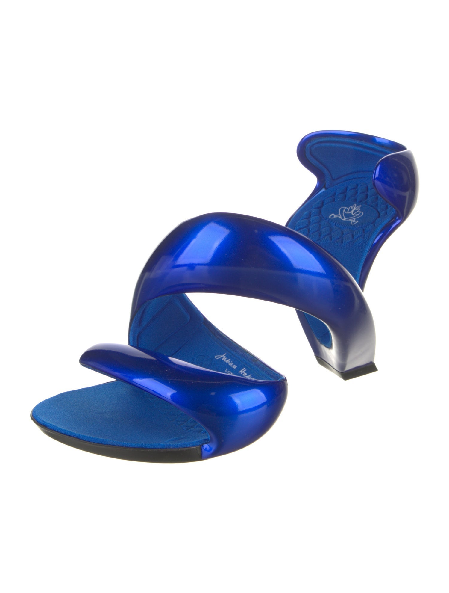 Julian Hakes Patent Leather Cutout Accent Slides