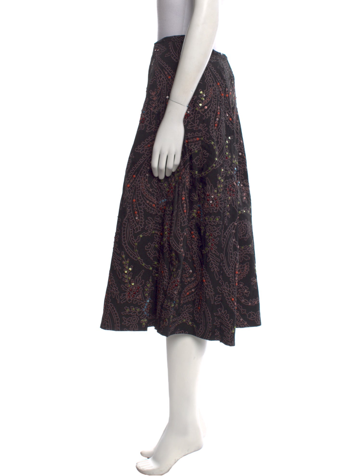 Megan Park Nylon Knee-Length Skirt