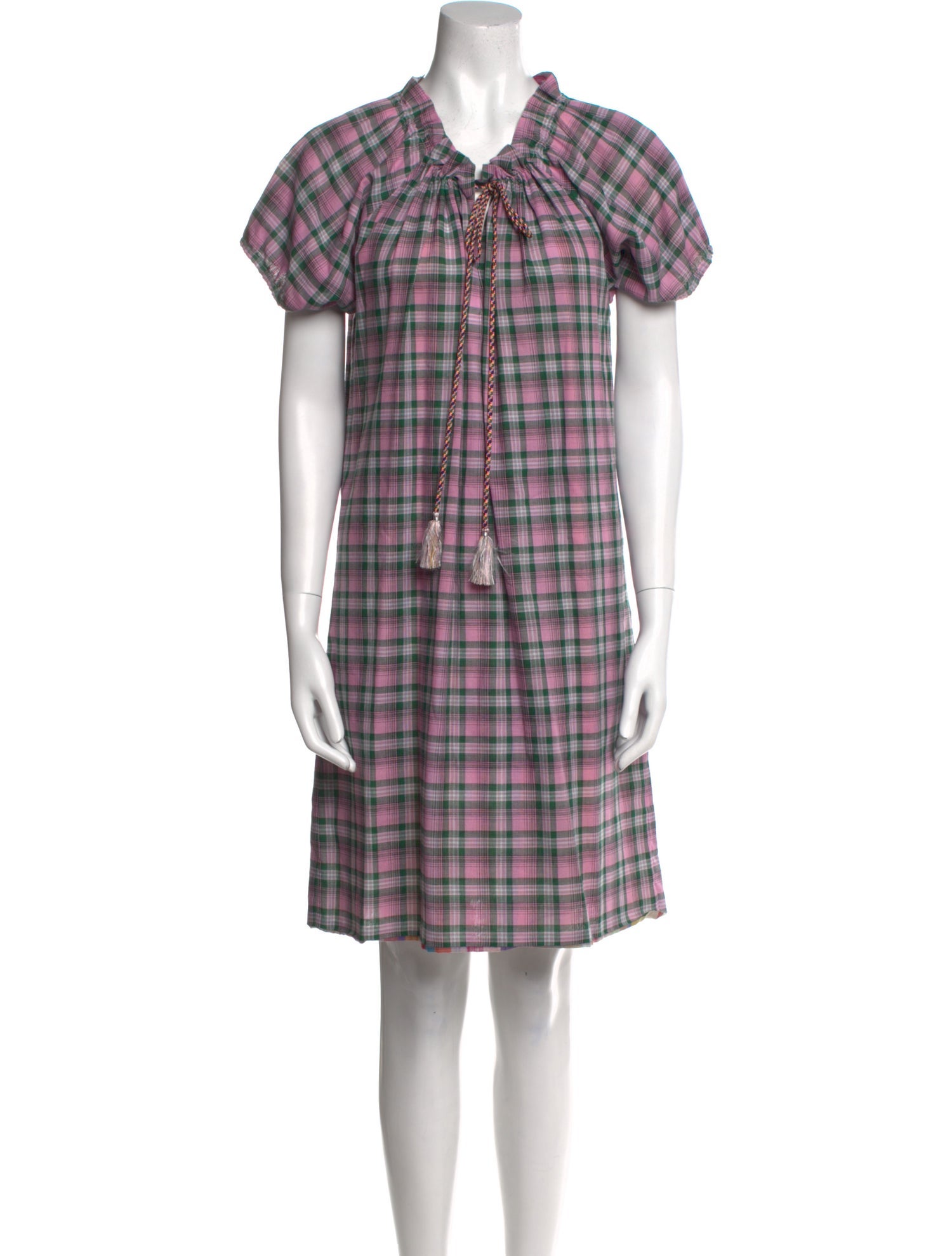 Megan Park Plaid Print Knee-Length Dress w/ Tags