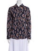 Megan Park Printed Long Sleeve Button-Up Top