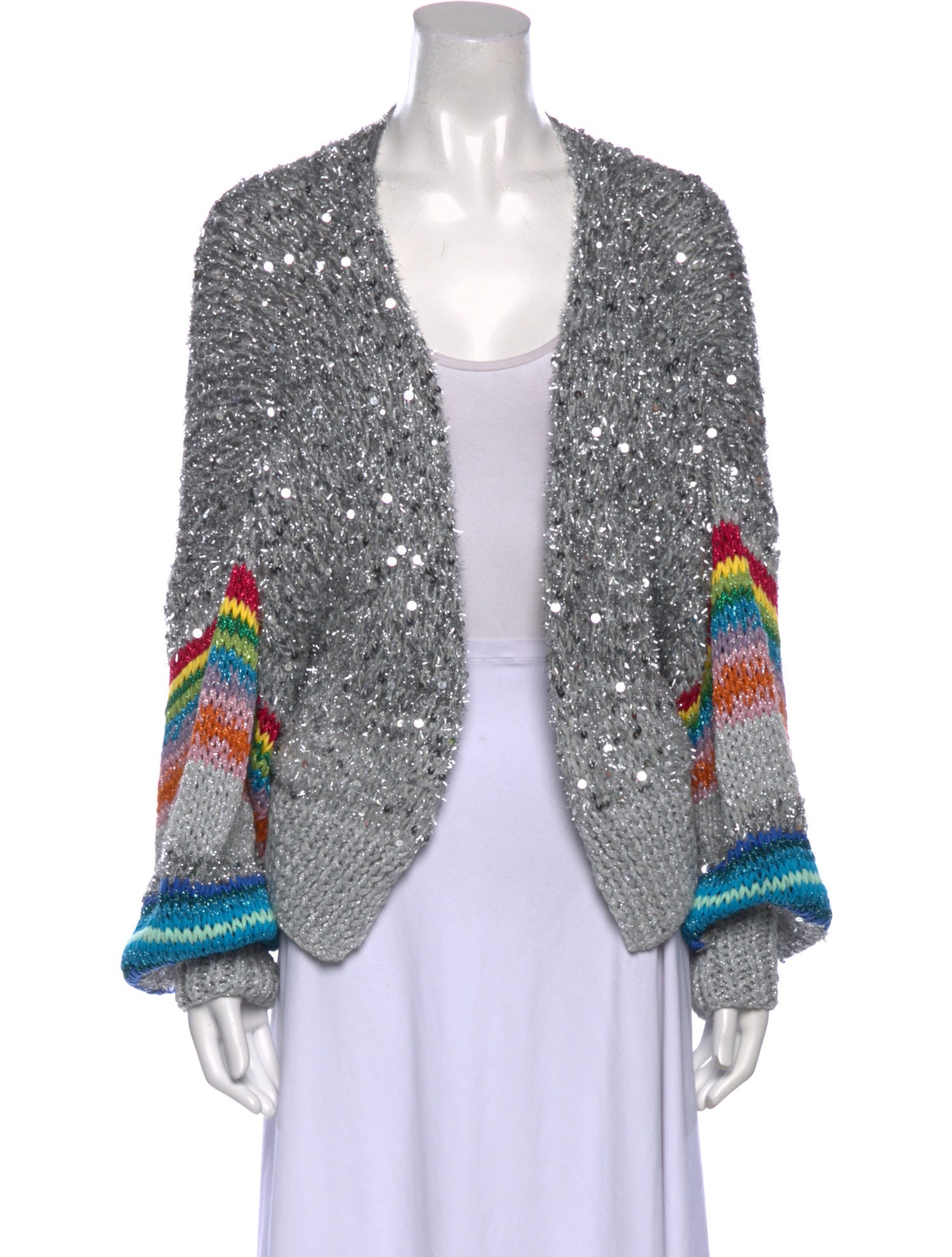 NIZHONI Printed V-Neck Sweater w/ Tags