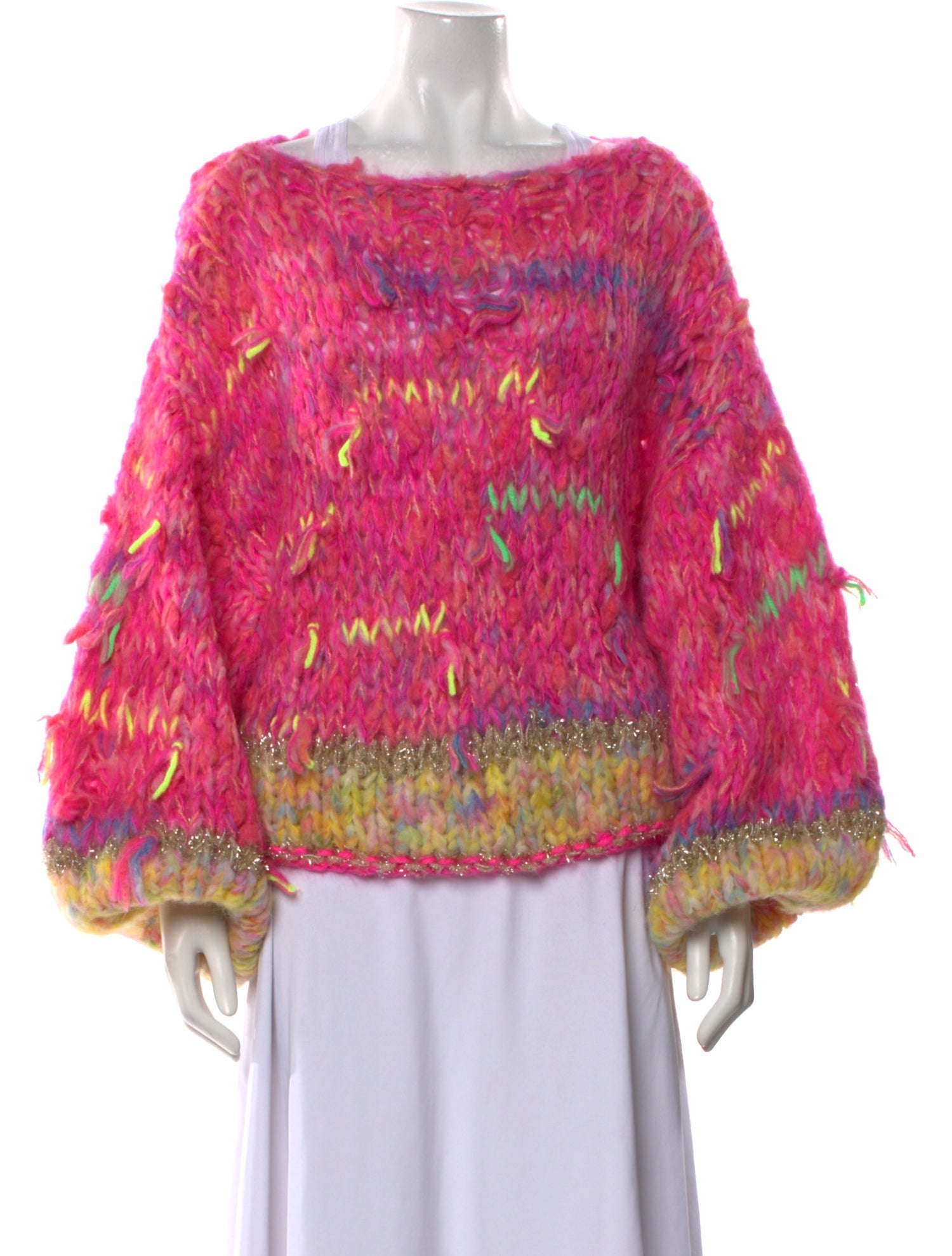 NIZHONI Mohair Printed Sweater