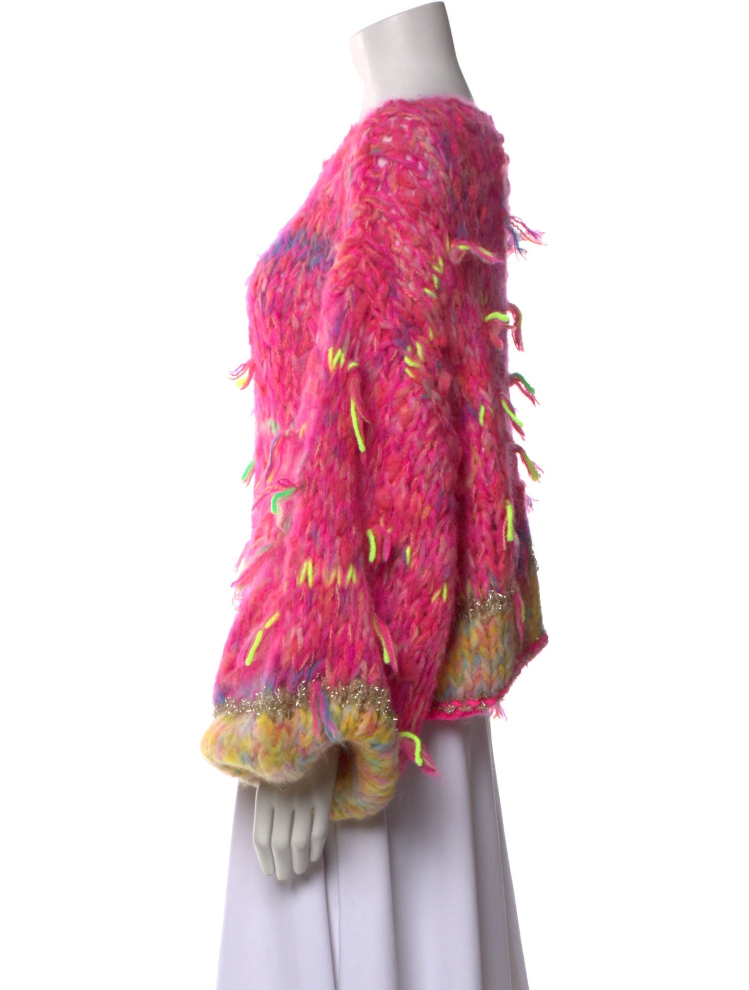 NIZHONI Mohair Printed Sweater