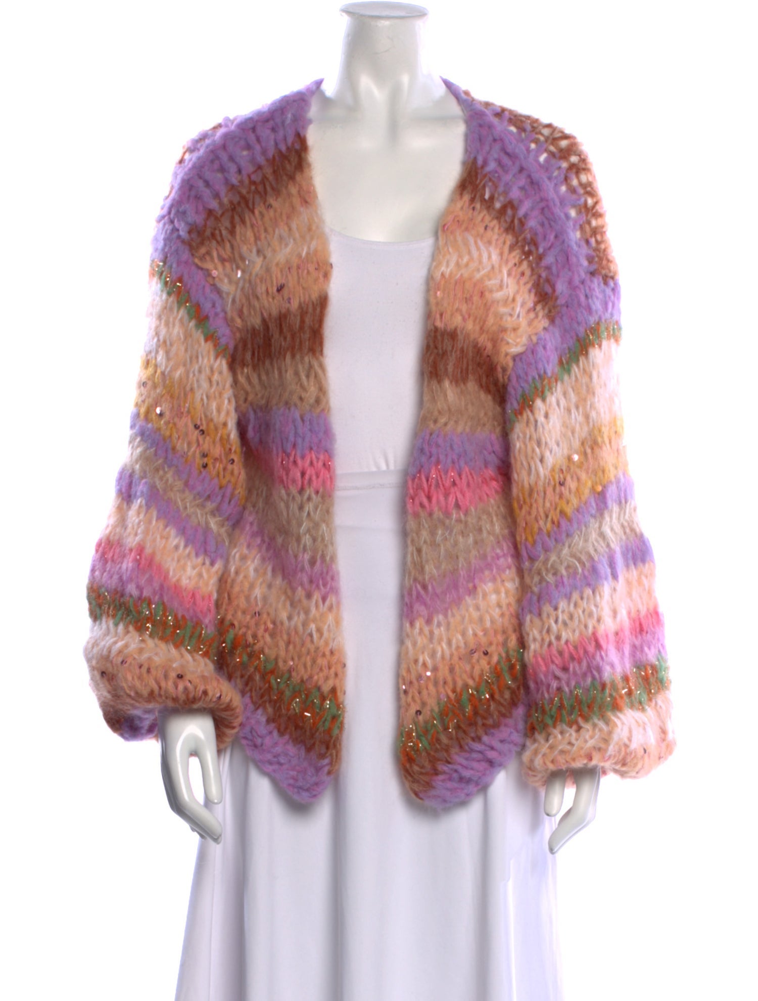 NIZHONI Mohair Striped Sweater