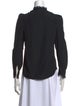 Oscar de la Renta Sport Mock Neck Three-Quarter Sleeve Blouse
