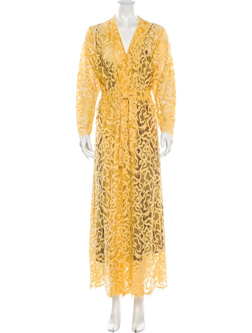 Roseanna Printed Long Dress Gold