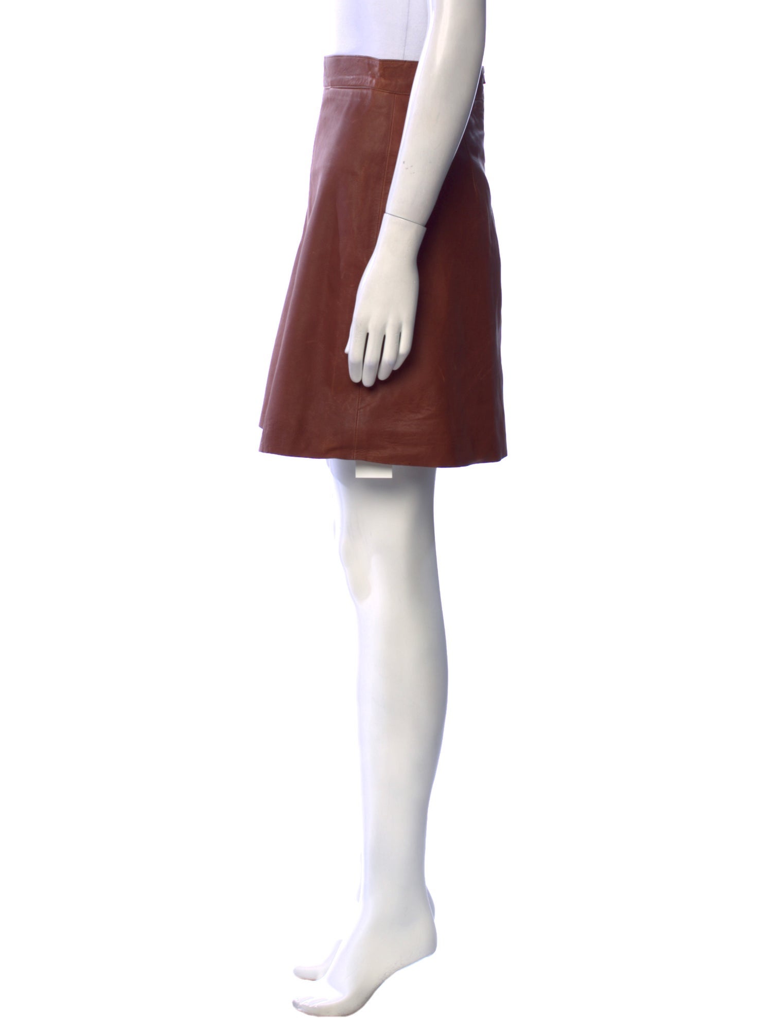 Organic by John Patrick Leather Mini Skirt