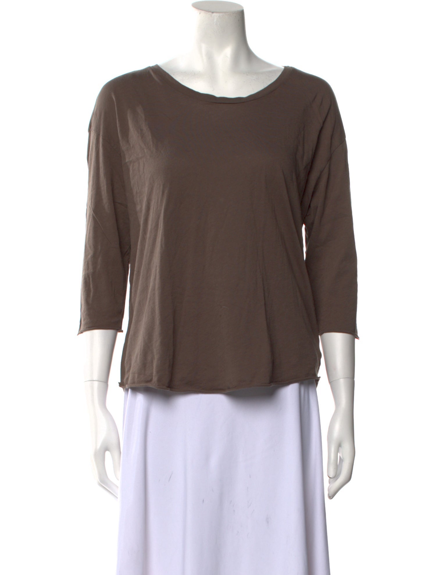 Organic by John Patrick Scoop Neck Three-Quarter Sleeve Top