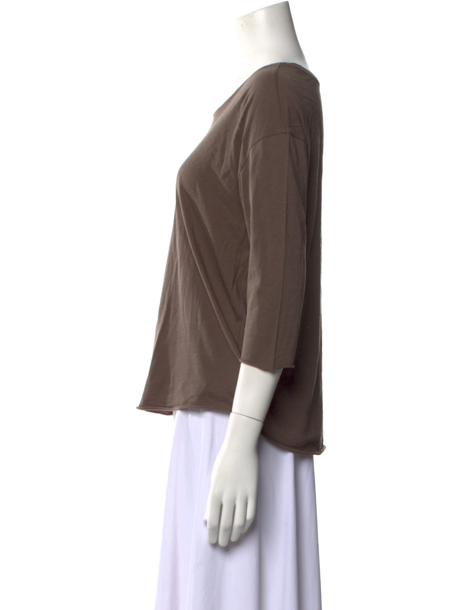 Organic by John Patrick Scoop Neck Three-Quarter Sleeve Top