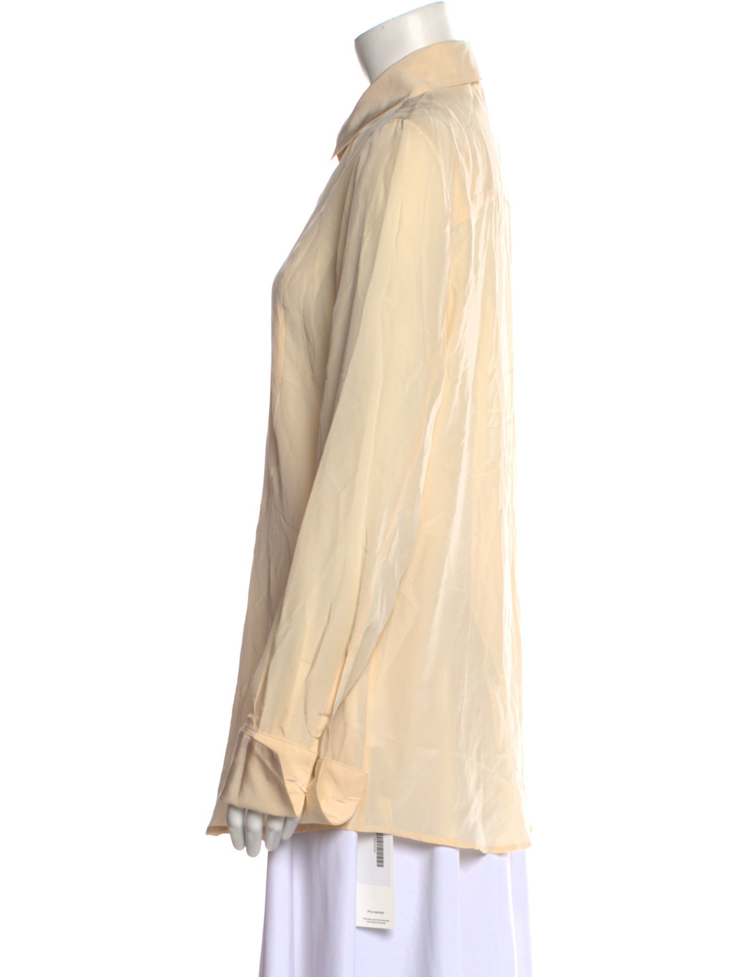 Organic by John Patrick Silk Long Sleeve Button-Up Top