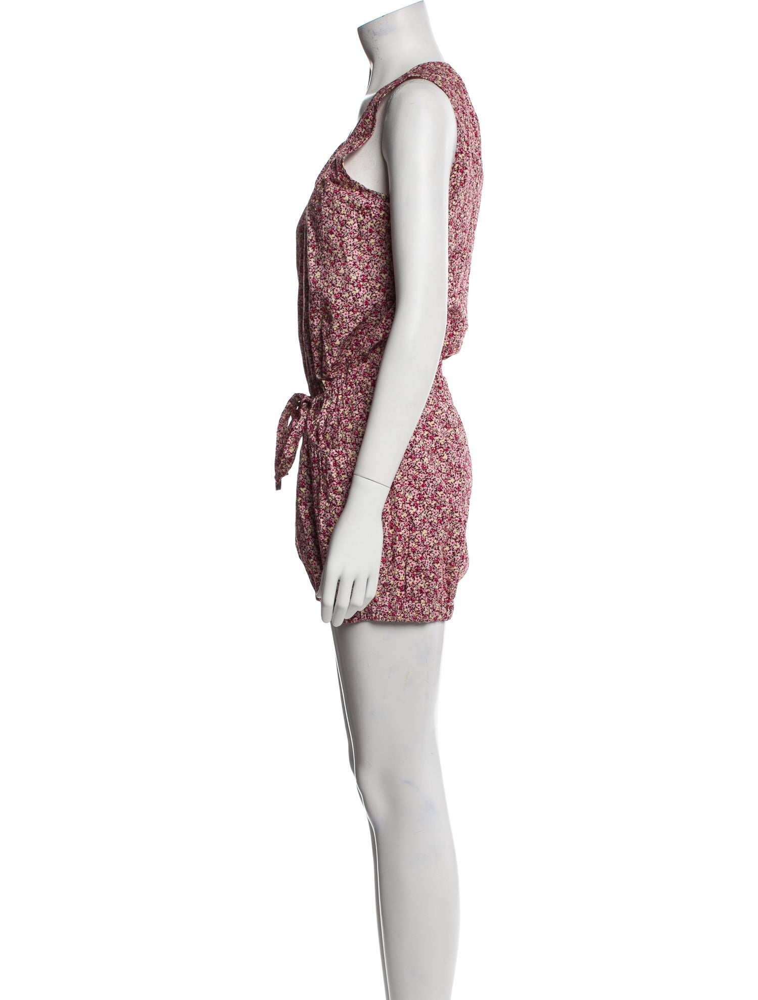 Organic by John Patrick Floral Print Scoop Neck Romper