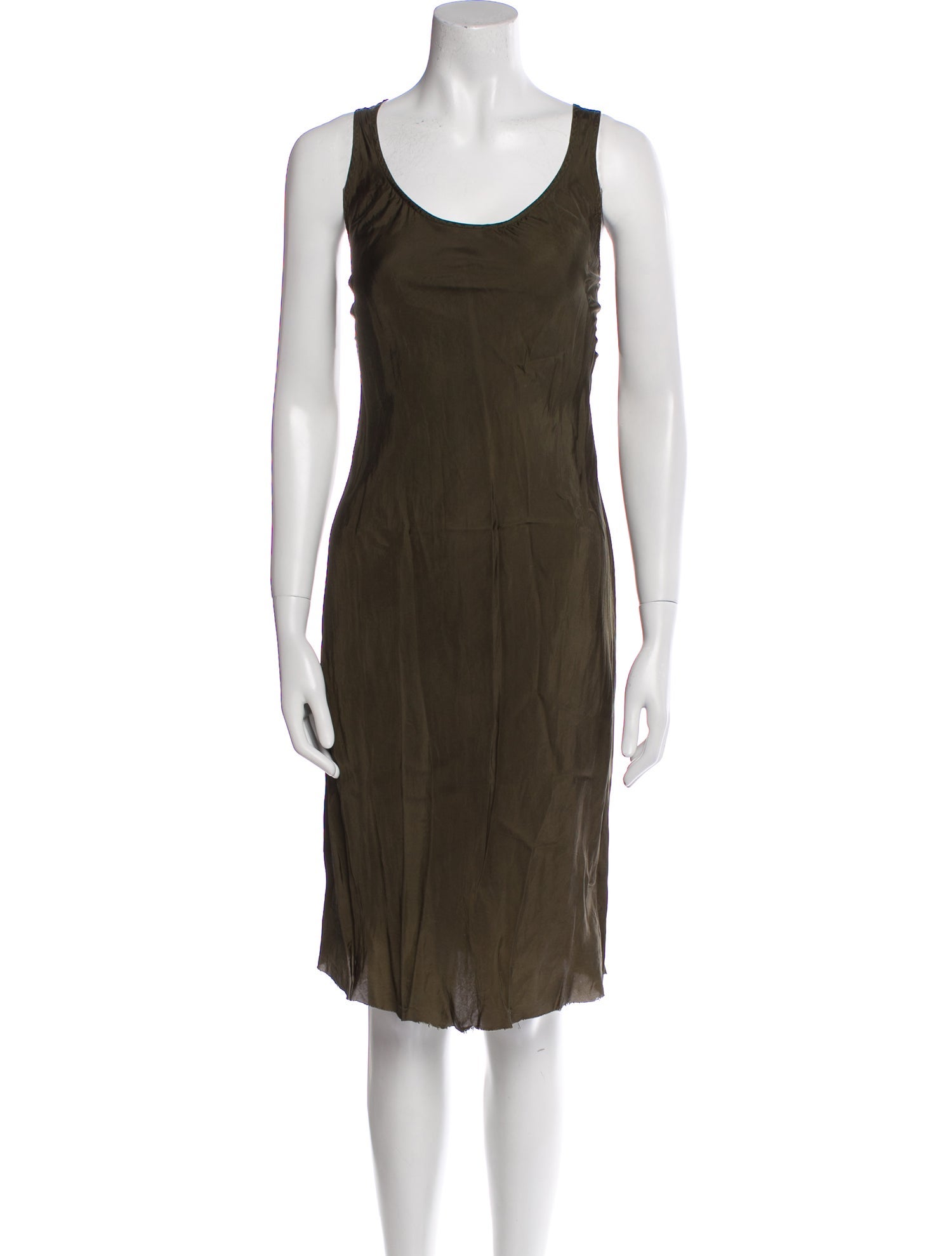 Organic by John Patrick Scoop Neck Midi Length Dress