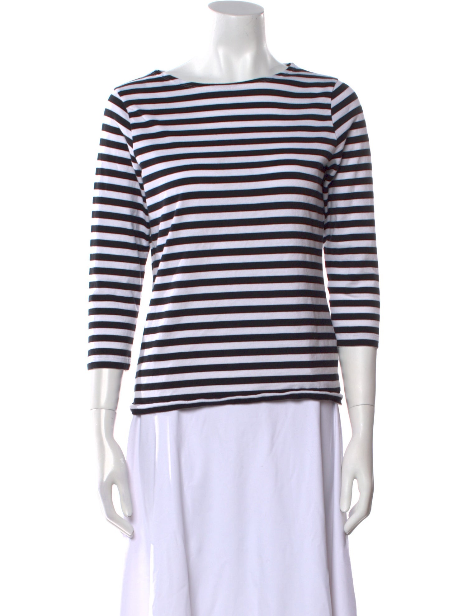 Organic by John Patrick Striped Crew Neck Top