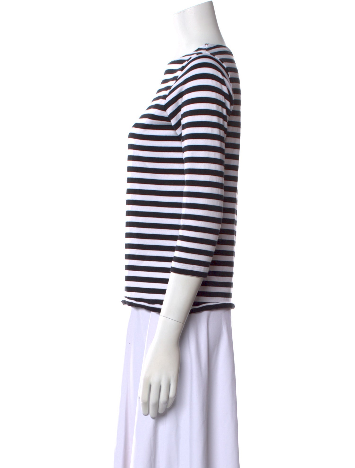 Organic by John Patrick Striped Crew Neck Top