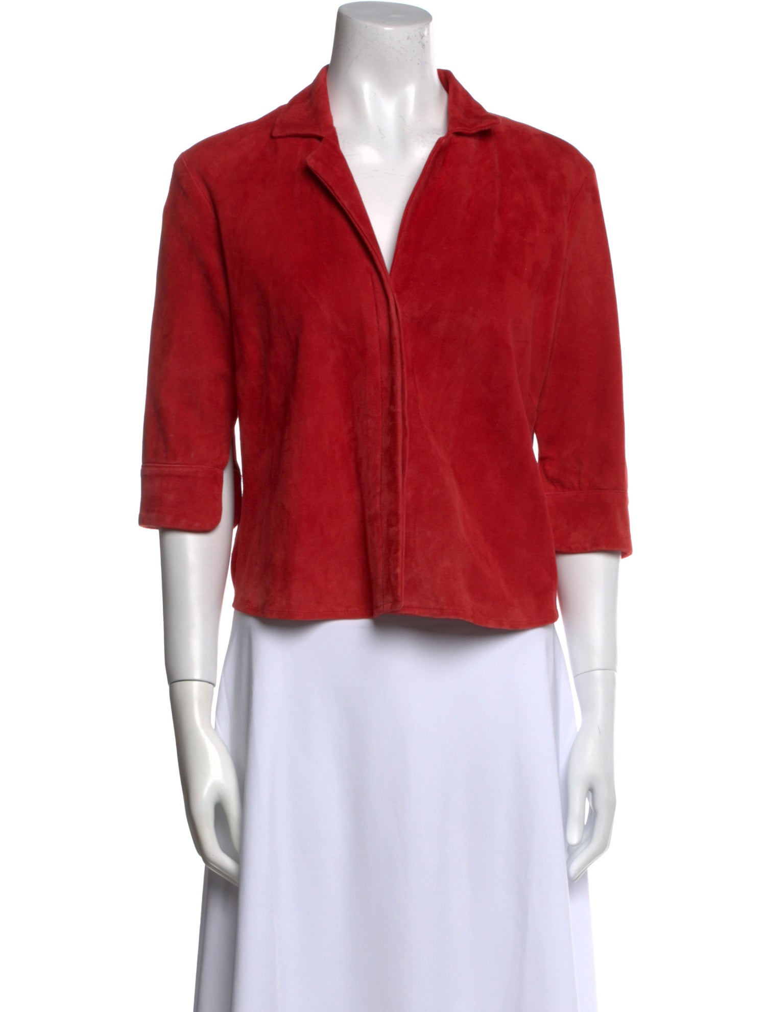 Organic by John Patrick Leather V-Neck Crop Top