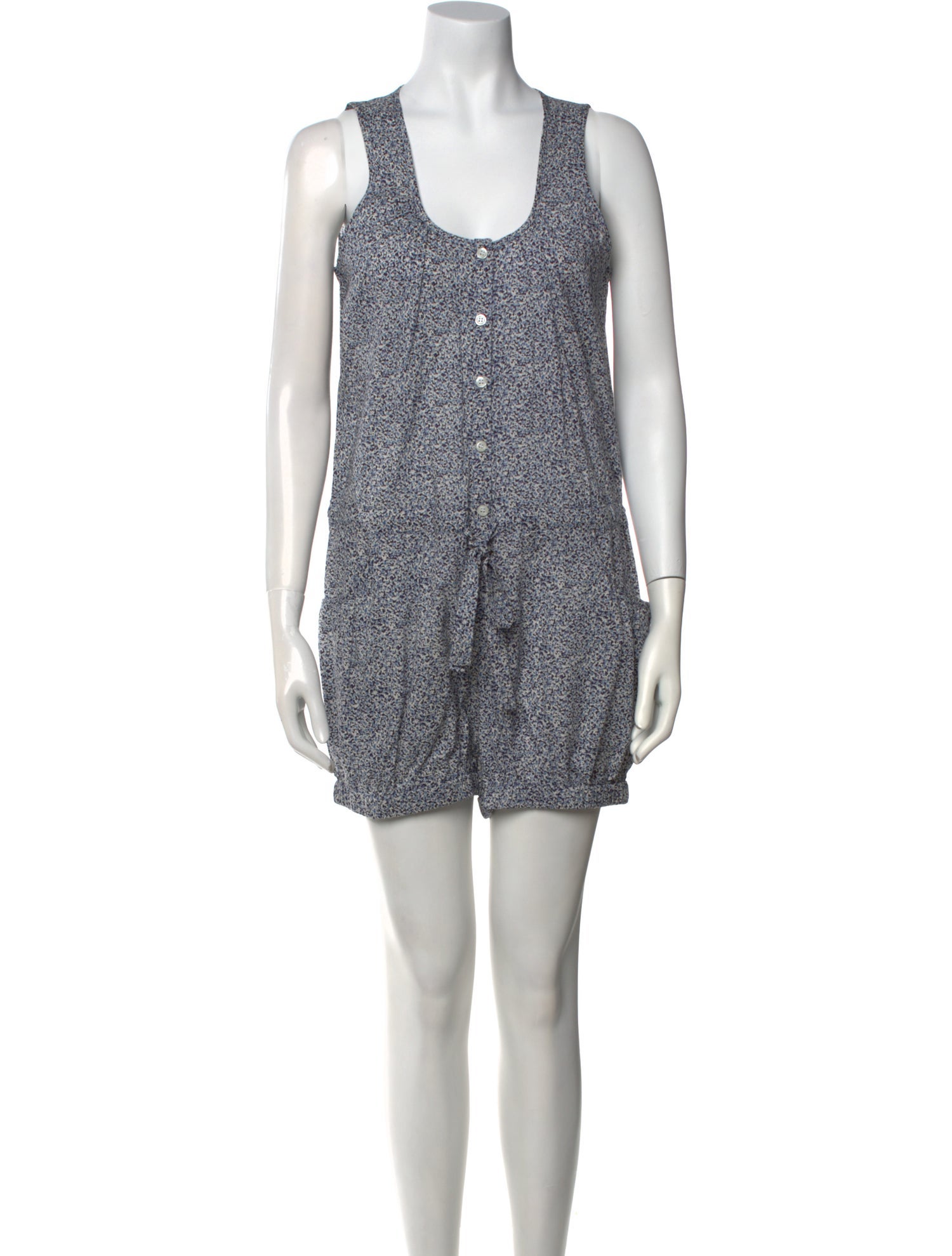 Organic by John Patrick Printed Scoop Neck Romper