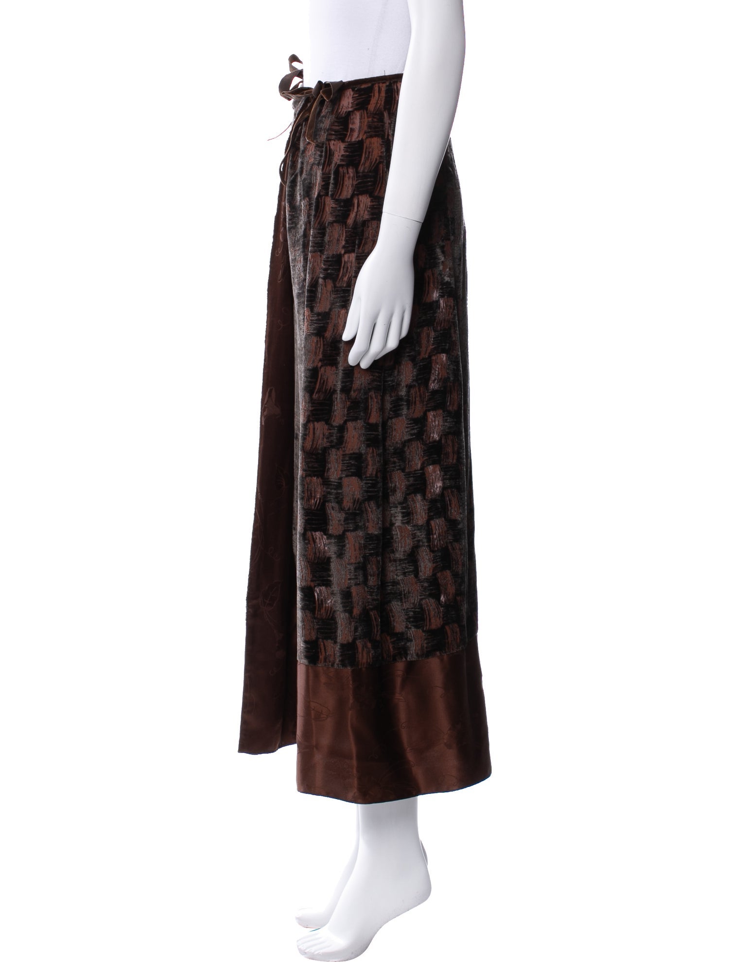 Organic by John Patrick Silk Midi Length Skirt