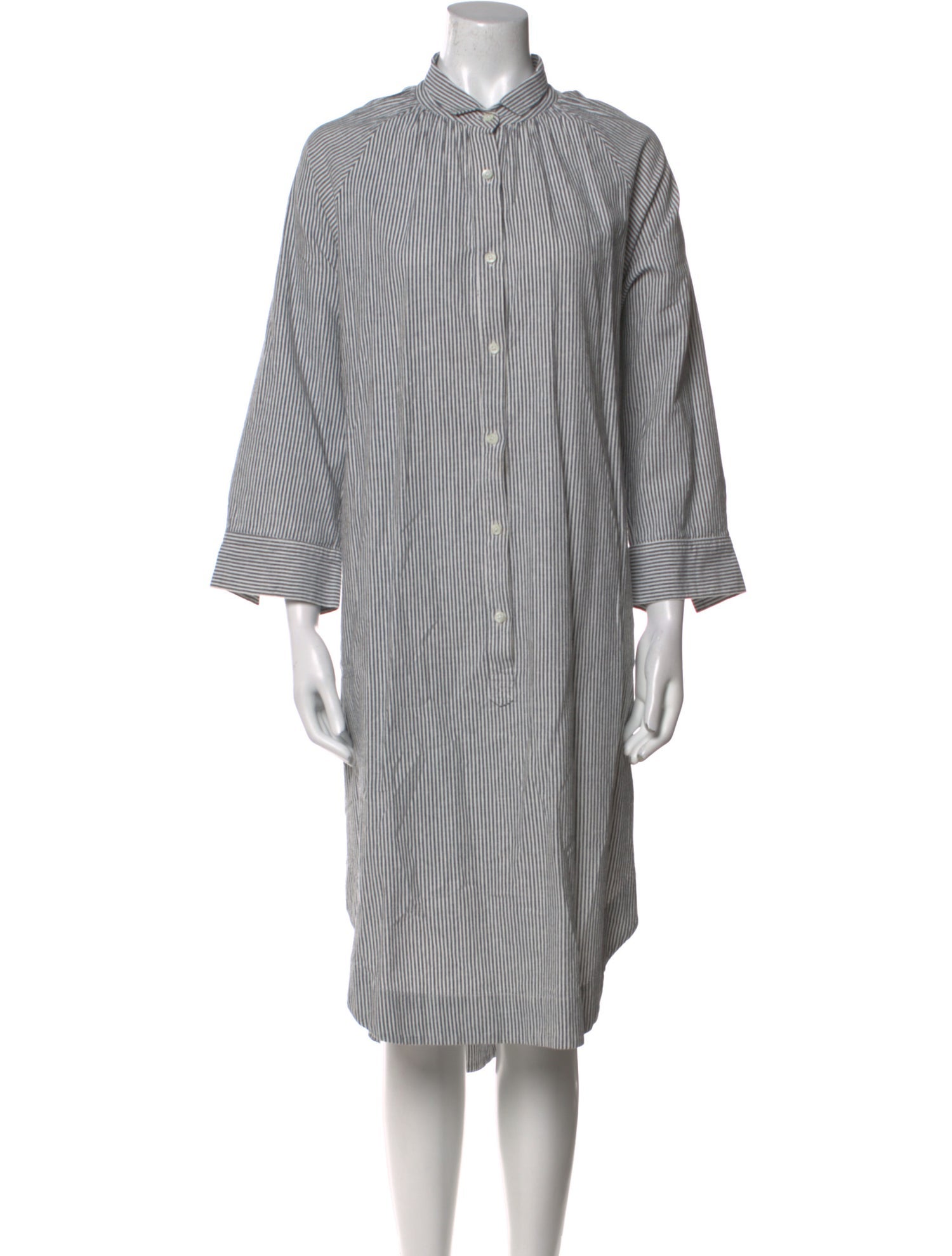 Organic by John Patrick Striped Midi Length Dress