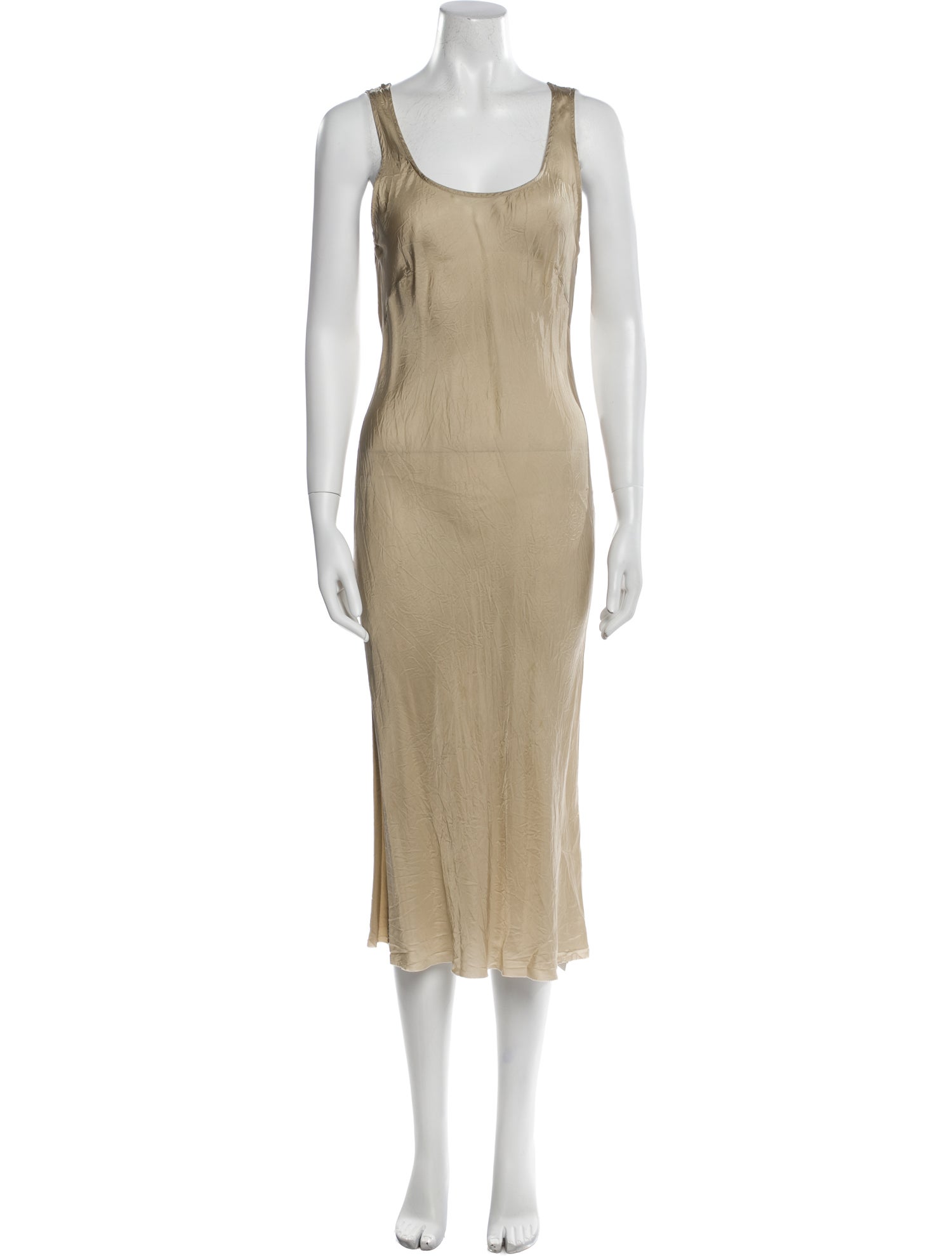 Organic by John Patrick Scoop Neck Midi Length Dress