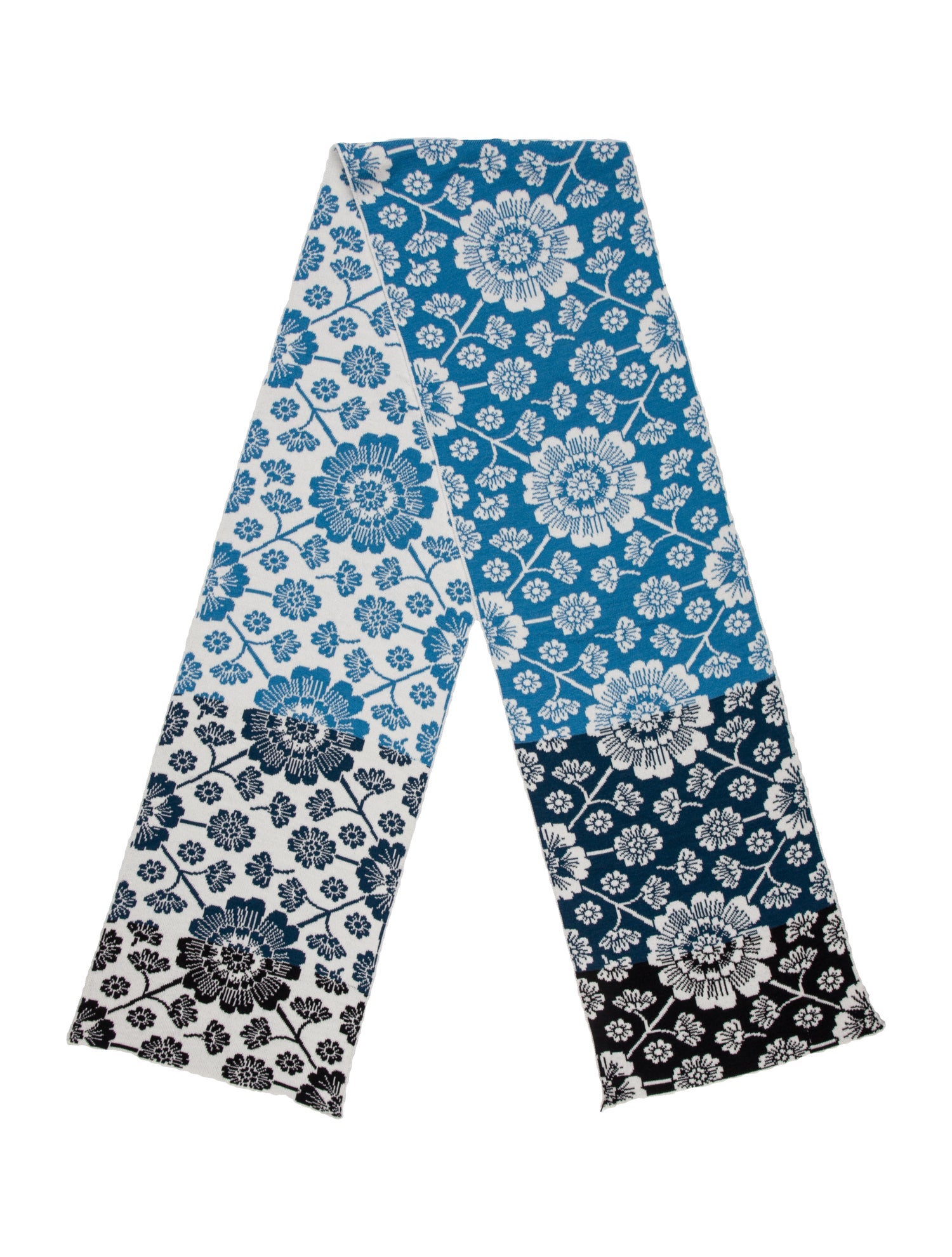 Oleana Wool Floral Print Scarf