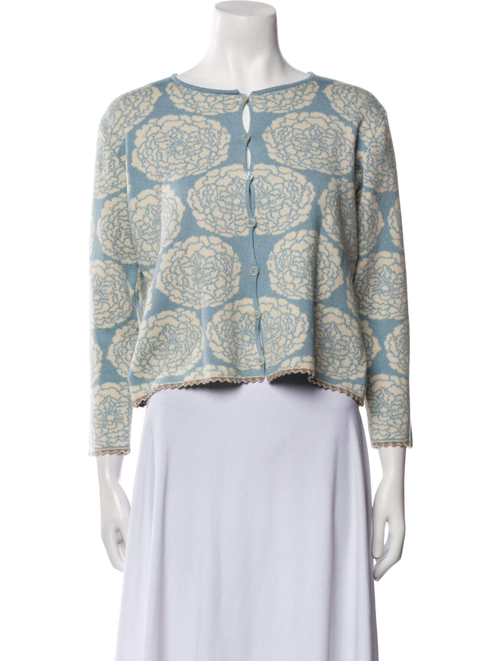 Oleana Wool Printed Sweater