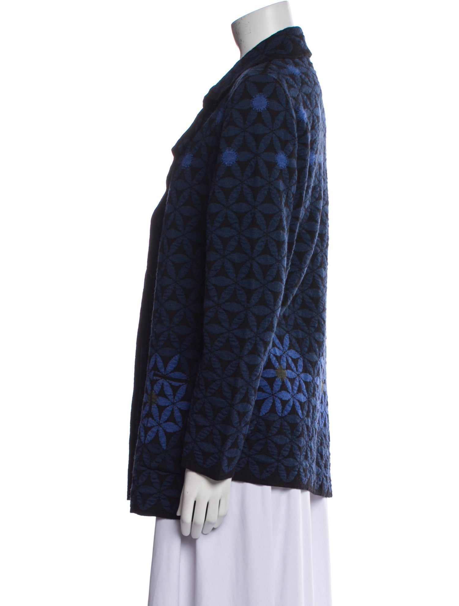 Oleana Merino Wool Printed Sweater