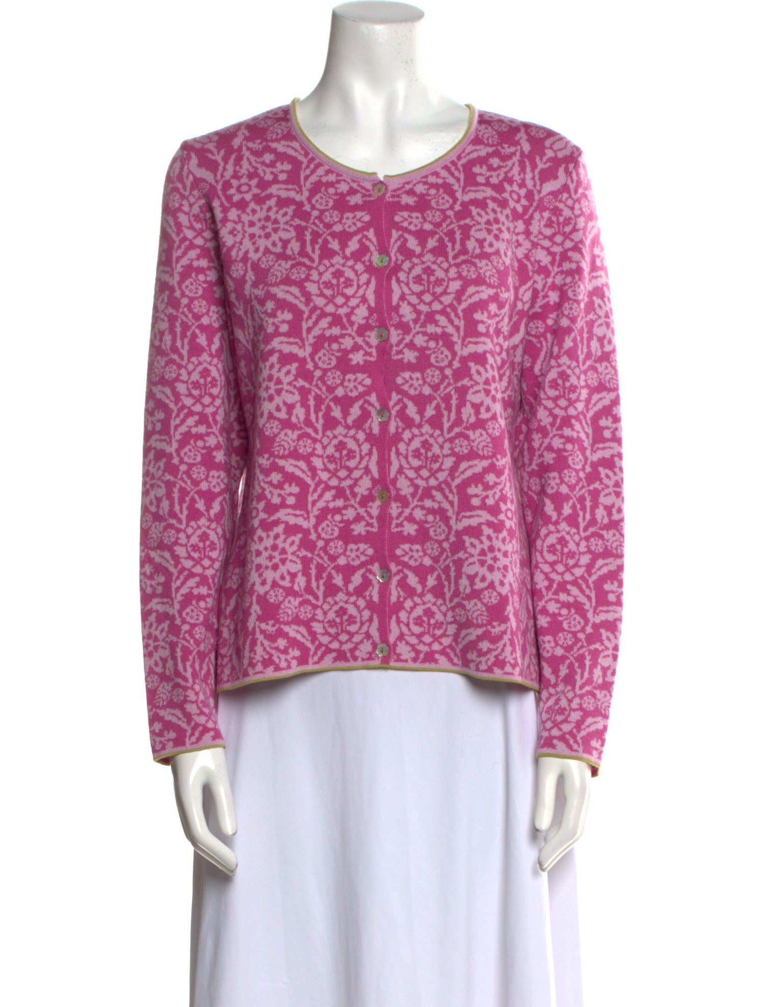 Oleana Wool Printed Sweater