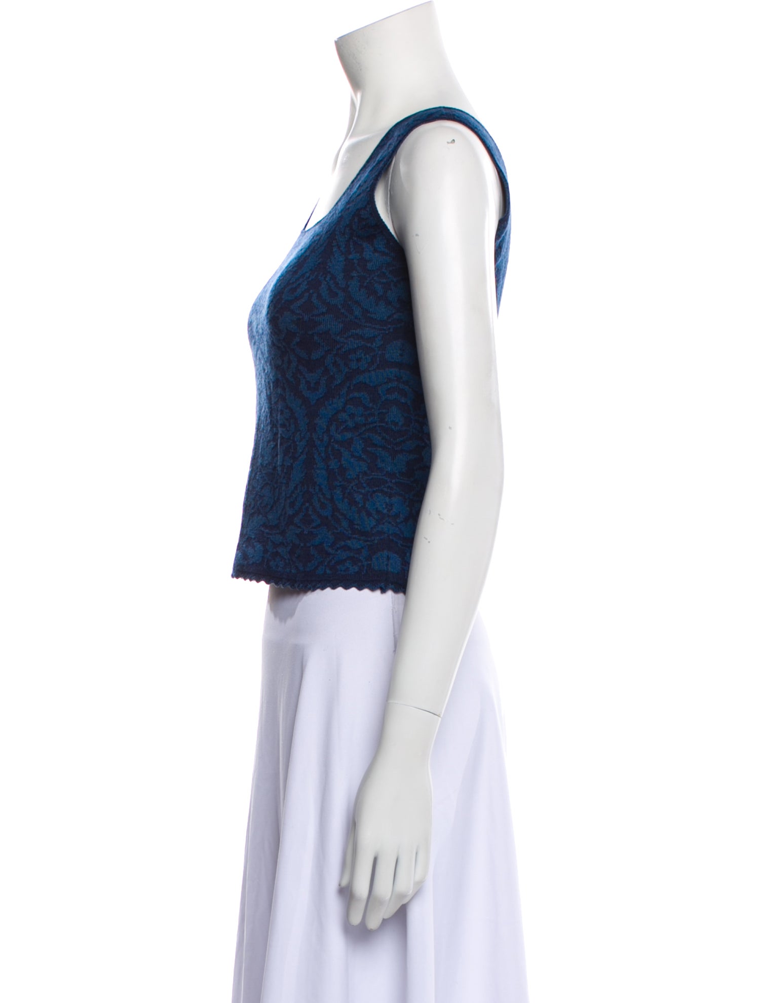 Oleana Wool Square Neckline Crop Top