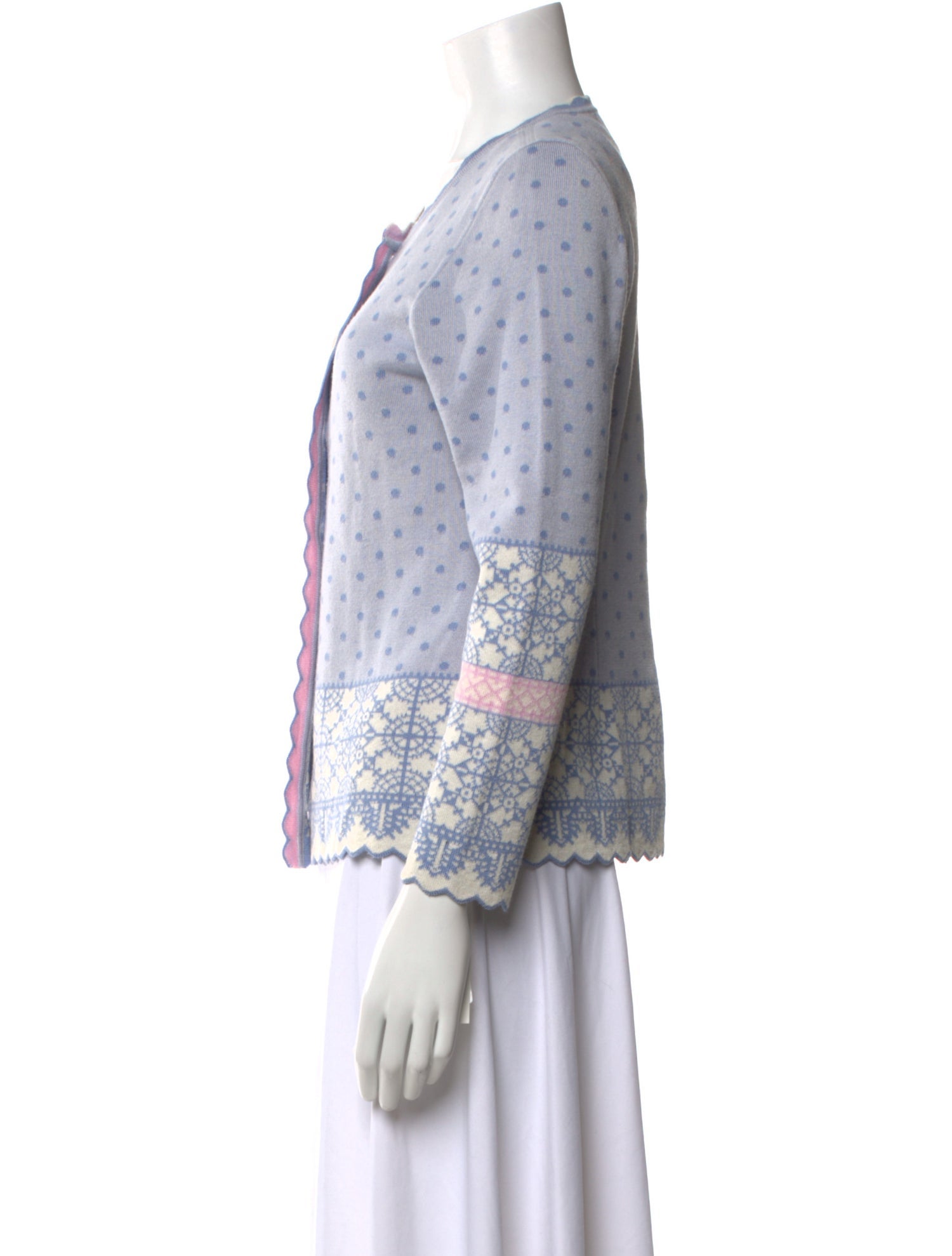 Oleana Merino Wool Printed Sweater