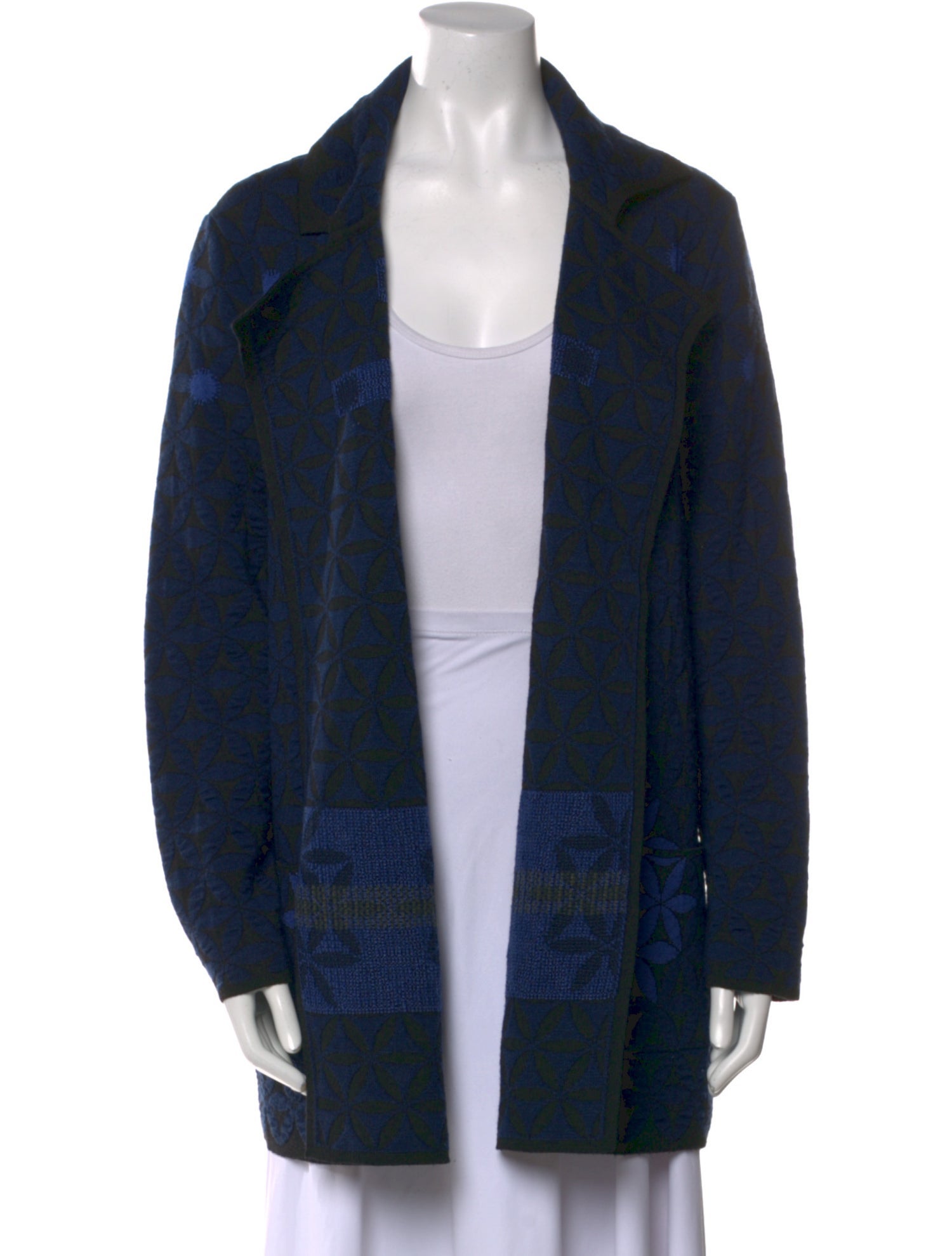 Oleana Merino Wool Printed Sweater